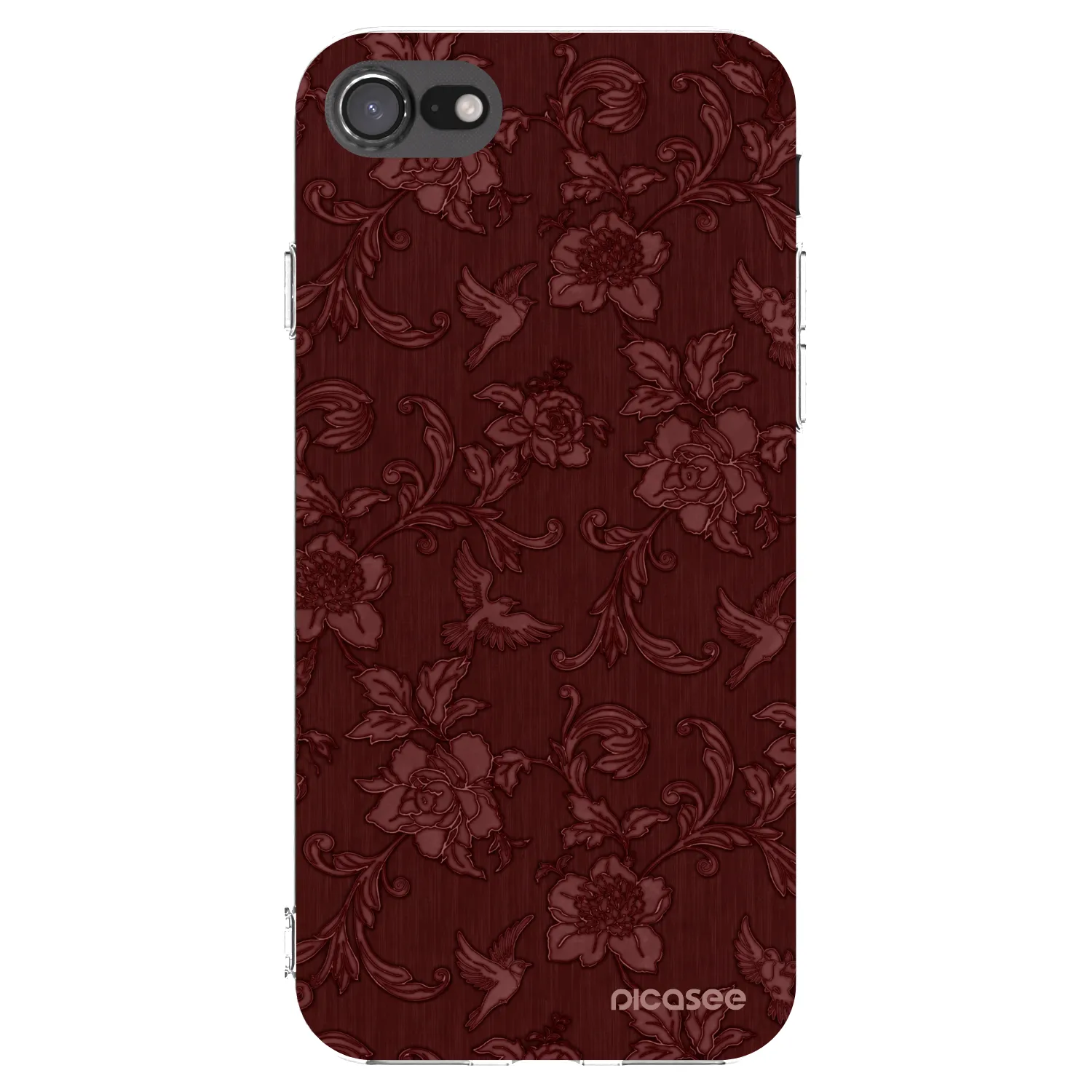 Picasee διαφανής θήκη σιλικόνης Apple iPhone 7 - Red Elegance
