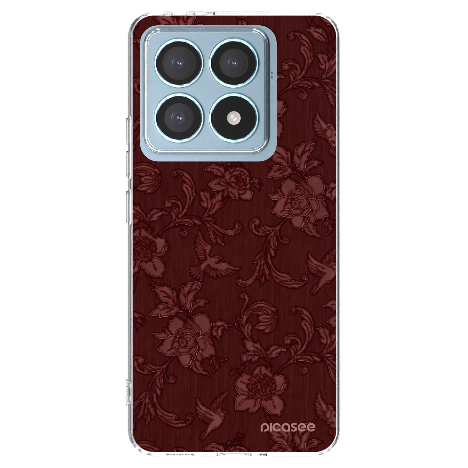 Picasee διαφανής θήκη σιλικόνης Xiaomi 14T Pro - Red Elegance