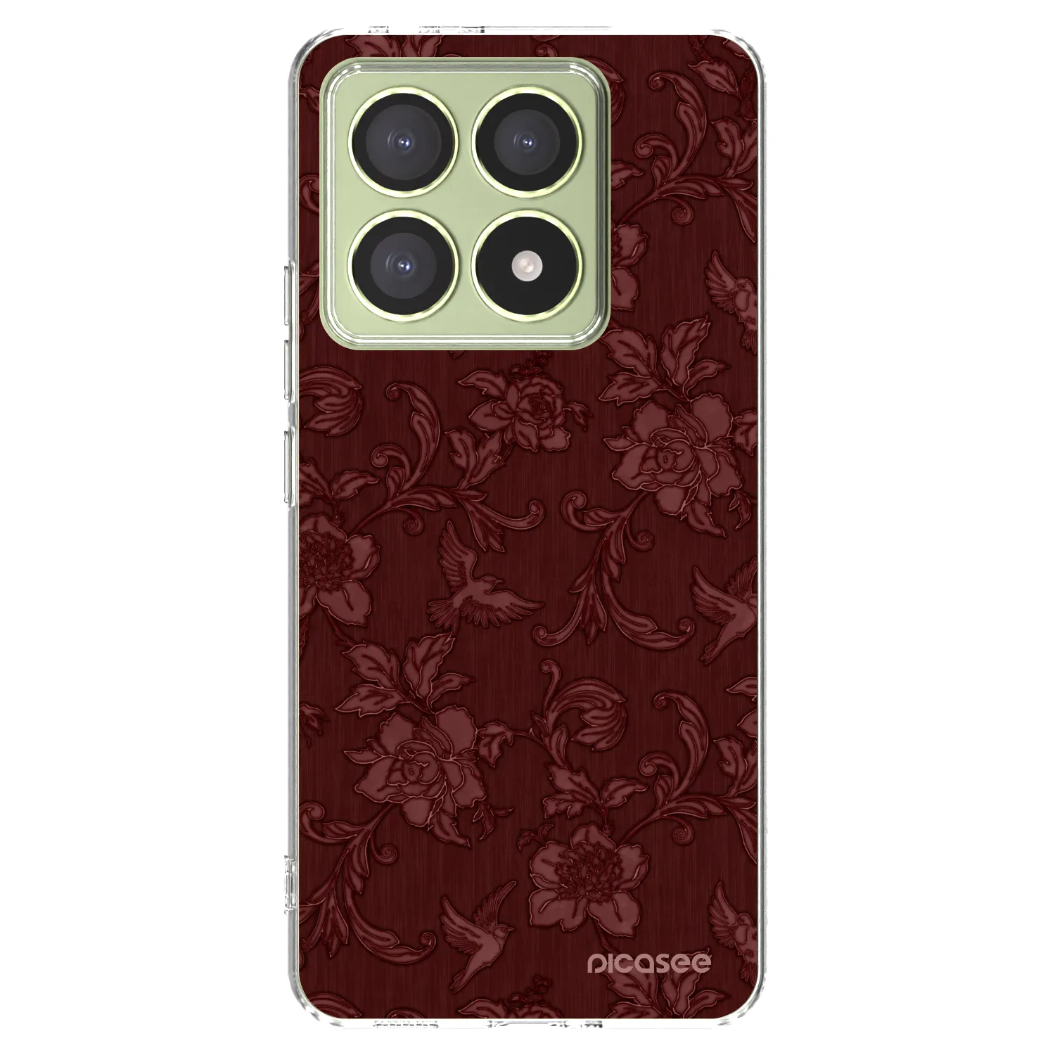 Picasee διαφανής θήκη σιλικόνης Xiaomi 14T - Red Elegance