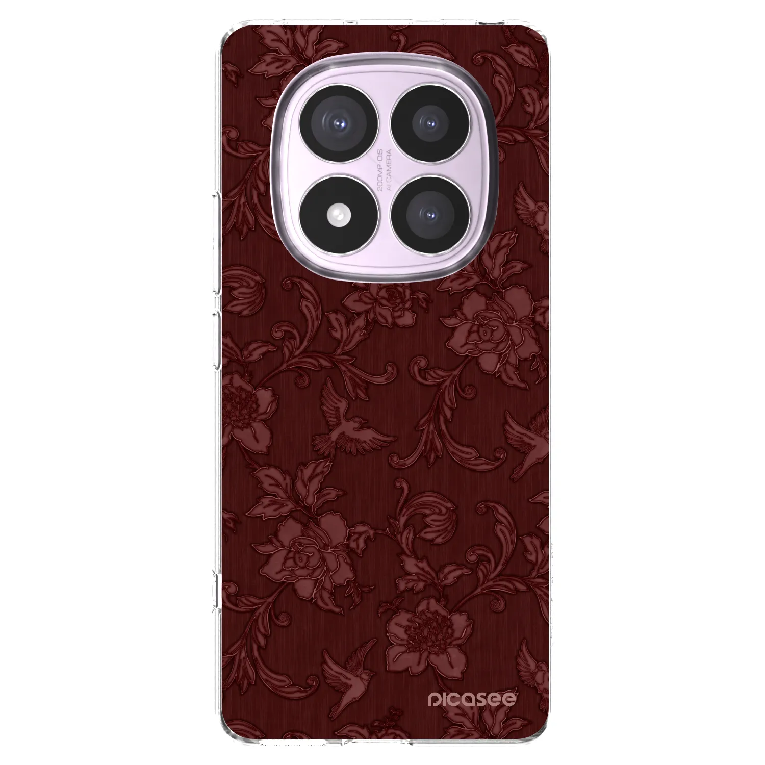 Picasee διαφανής θήκη σιλικόνης Xiaomi Redmi Note 14 Pro 5G - Red Elegance