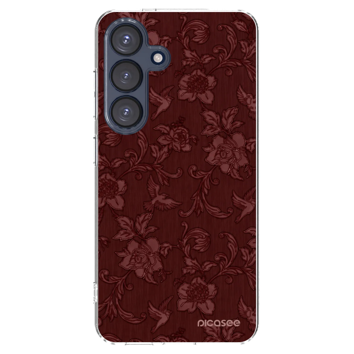 Picasee διαφανής θήκη σιλικόνης Samsung Galaxy S25 5G - Red Elegance