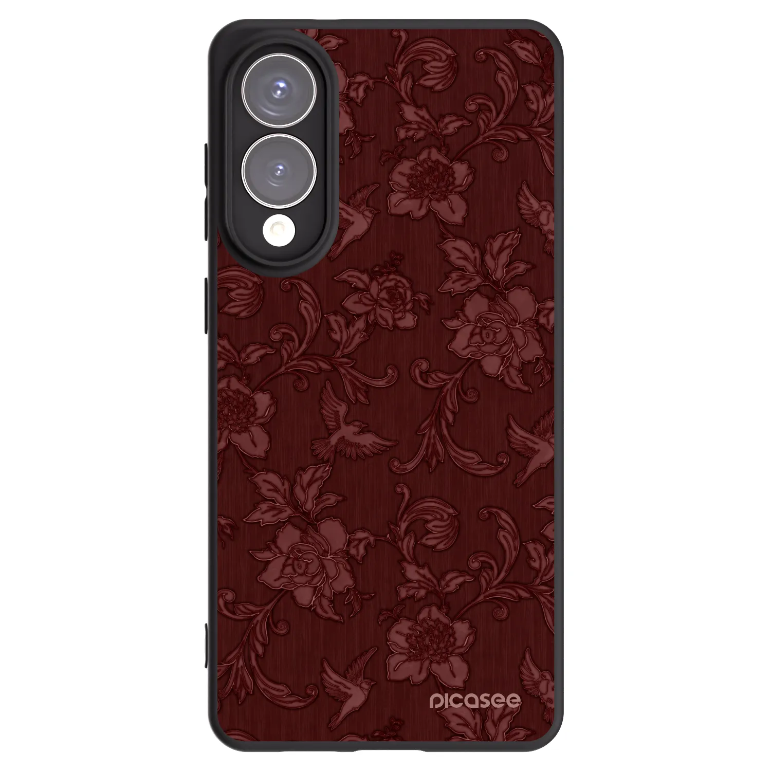 Picasee Μαύρη θήκη σιλικόνης για Samsung Galaxy S25 Edge 5G - Red Elegance