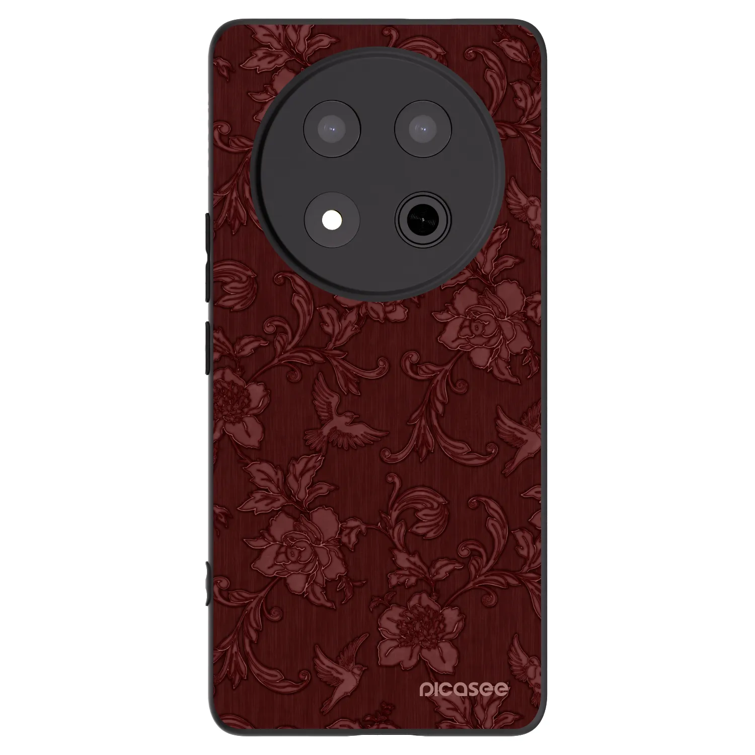 Picasee Μαύρη θήκη σιλικόνης για Honor Magic7 Lite 5G - Red Elegance