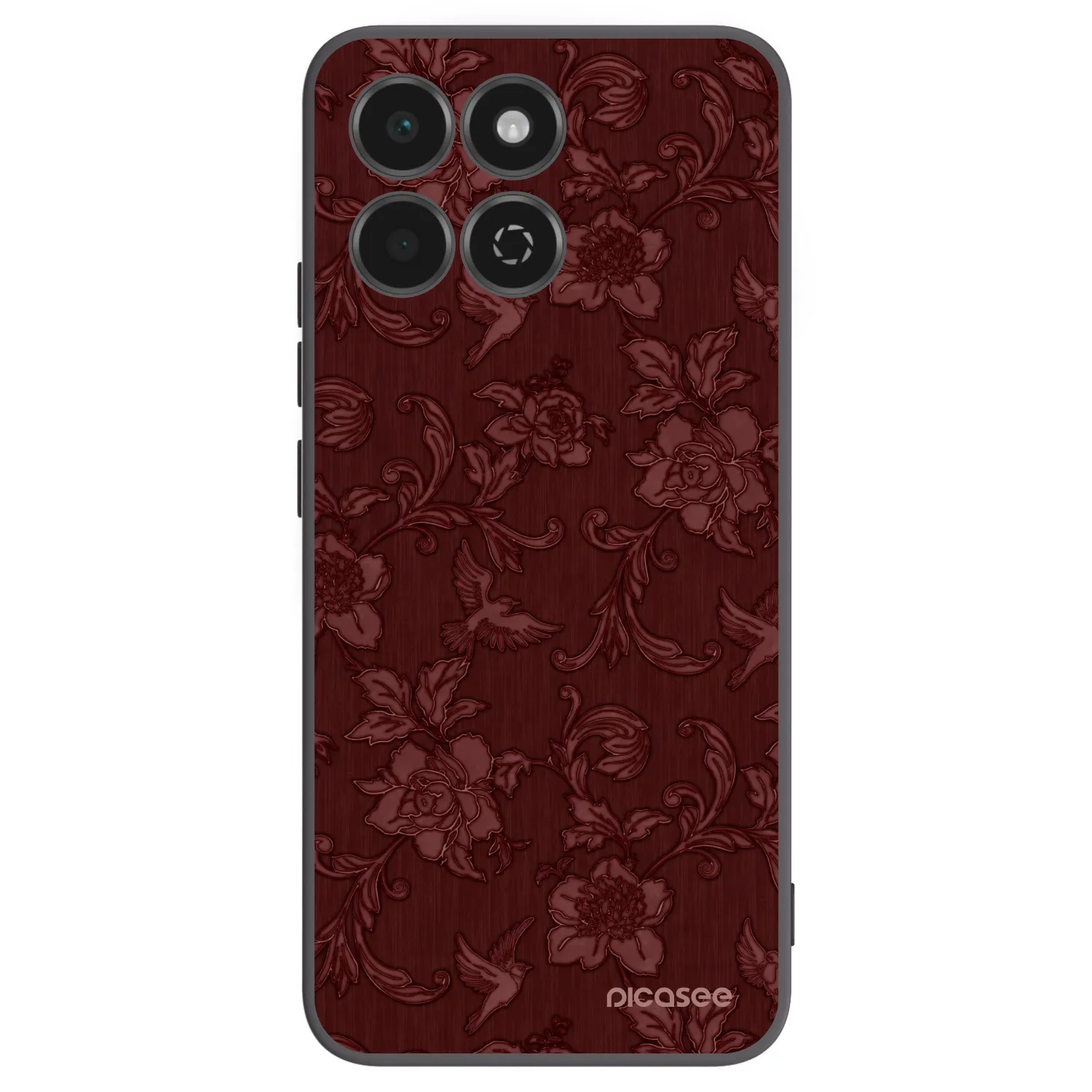 Picasee Μαύρη θήκη σιλικόνης για Honor 200 Smart 5G - Red Elegance