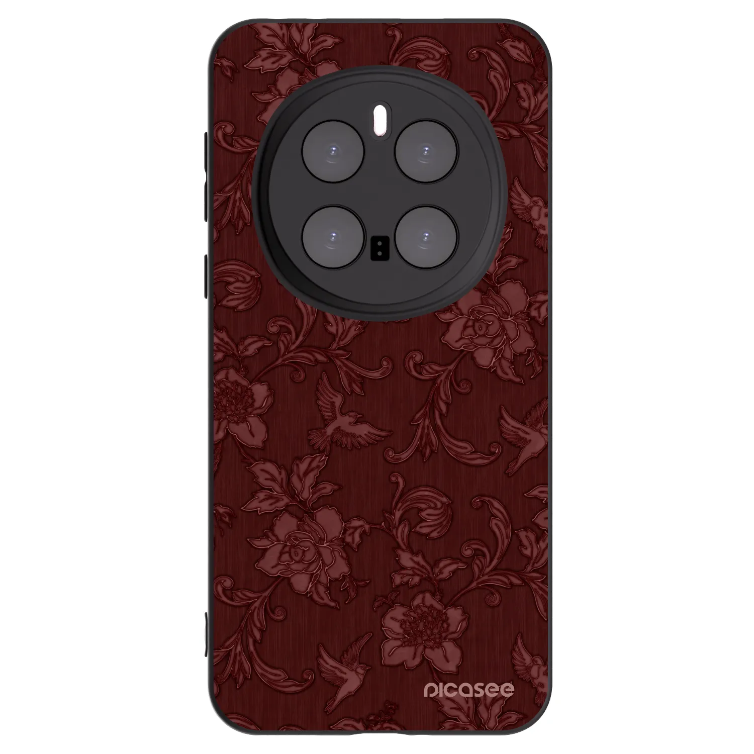 Picasee Μαύρη θήκη σιλικόνης για Honor Magic7 Pro 5G - Red Elegance