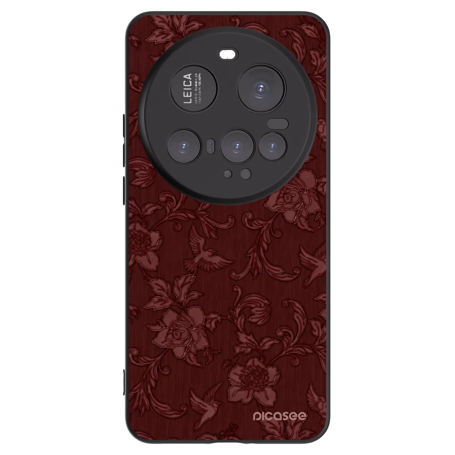 Picasee Μαύρη θήκη σιλικόνης για Xiaomi 15 Ultra - Red Elegance