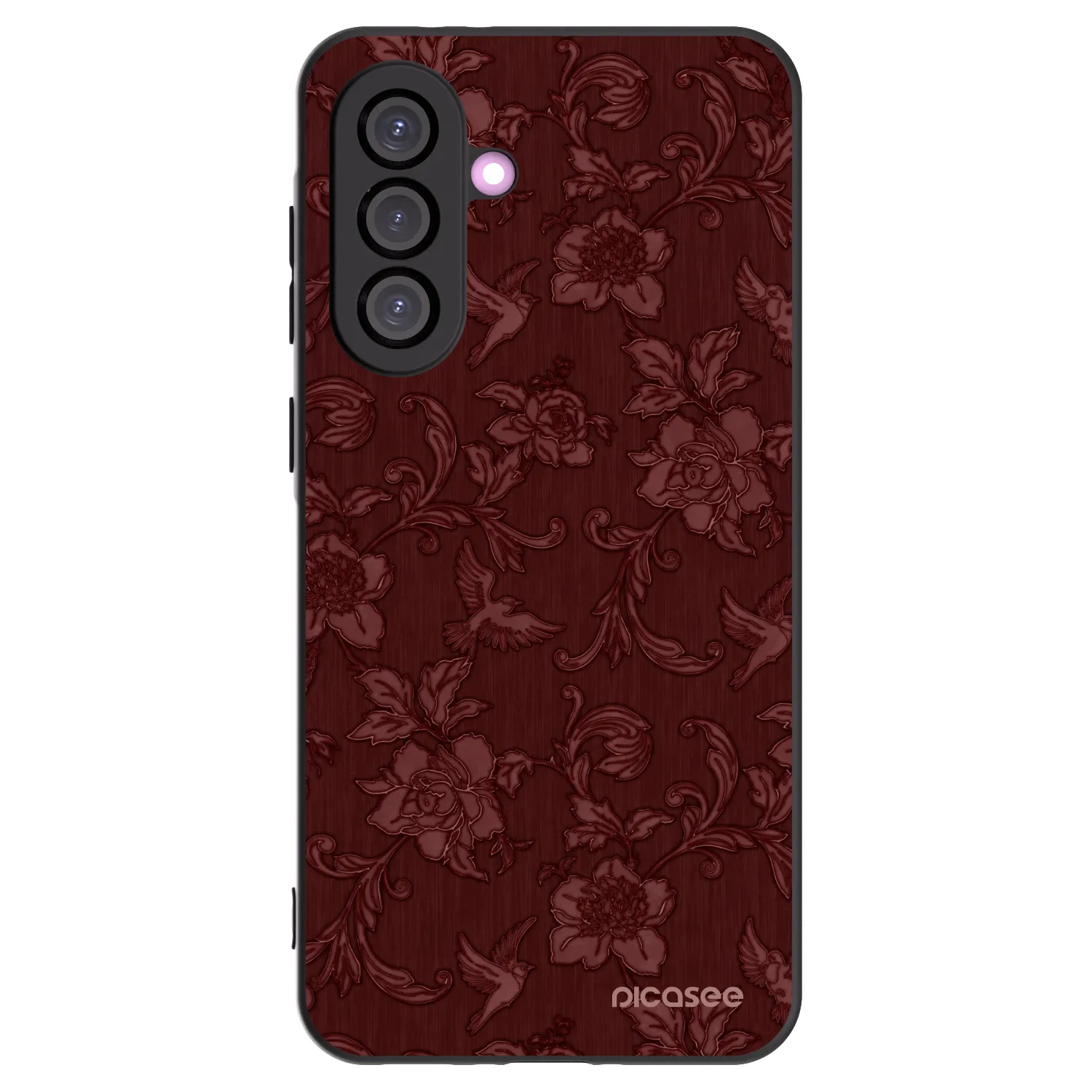 Picasee Μαύρη θήκη σιλικόνης για Samsung Galaxy A36 5G - Red Elegance
