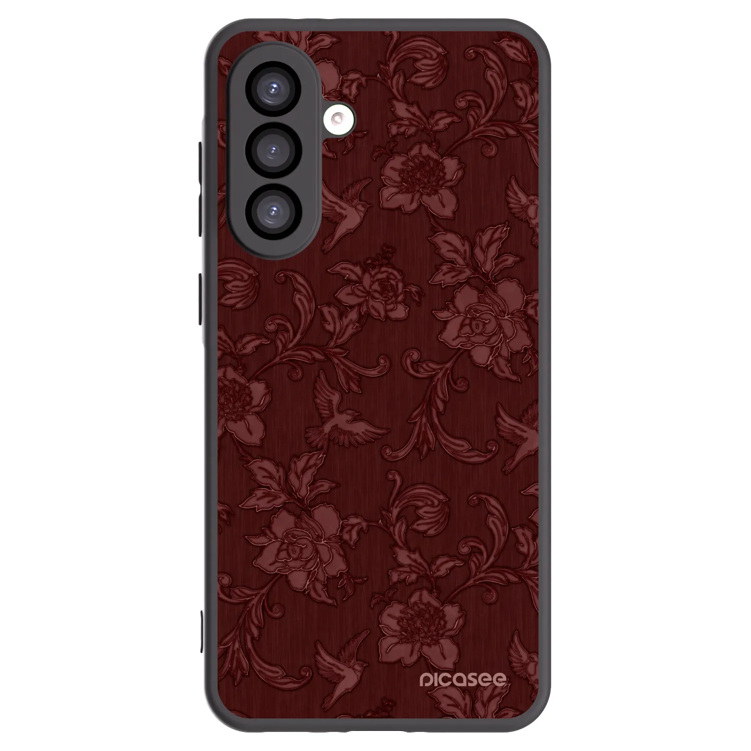 Picasee Μαύρη θήκη σιλικόνης για Samsung Galaxy A26 5G A266B - Red Elegance