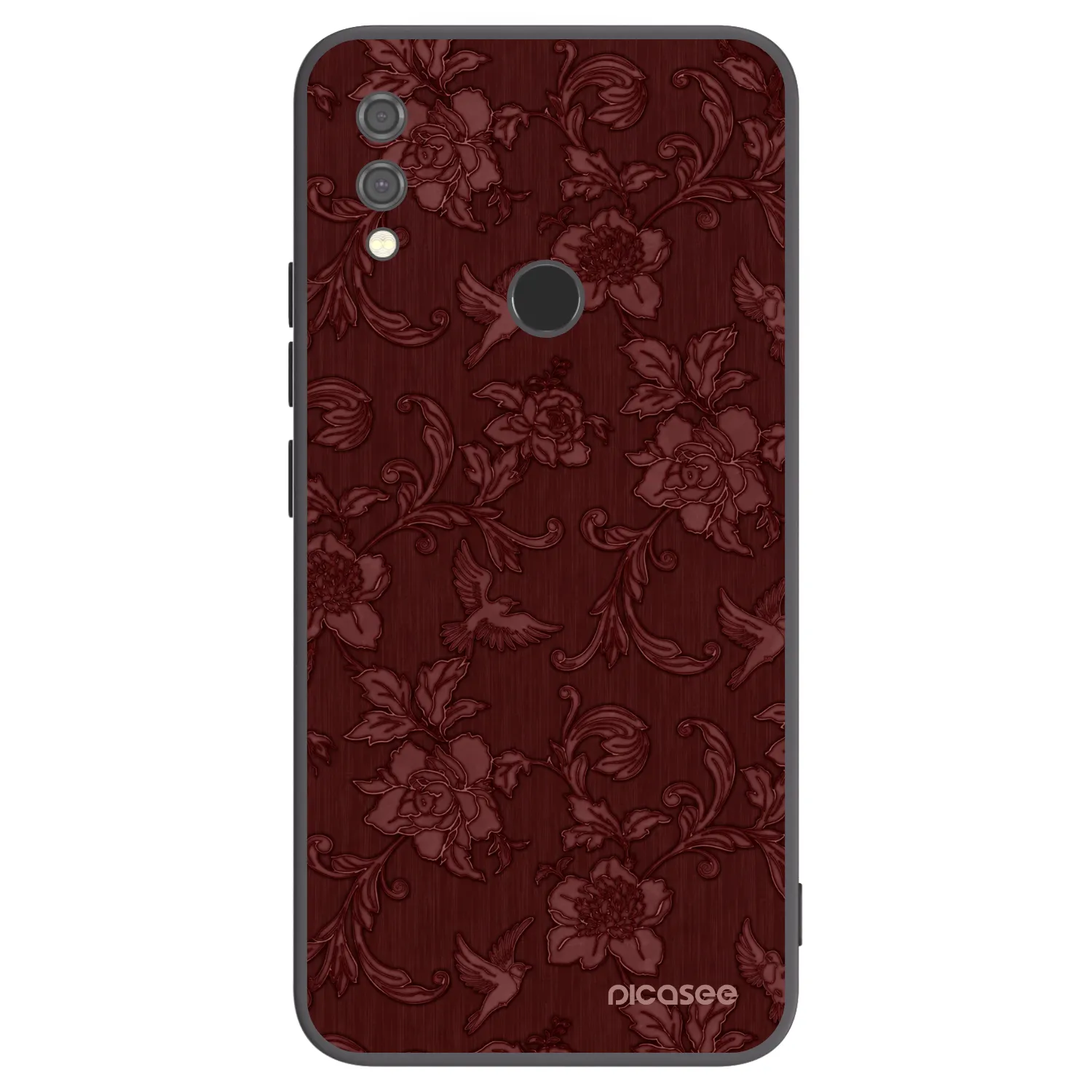 Picasee Μαύρη θήκη σιλικόνης για Xiaomi Redmi Note 7 - Red Elegance