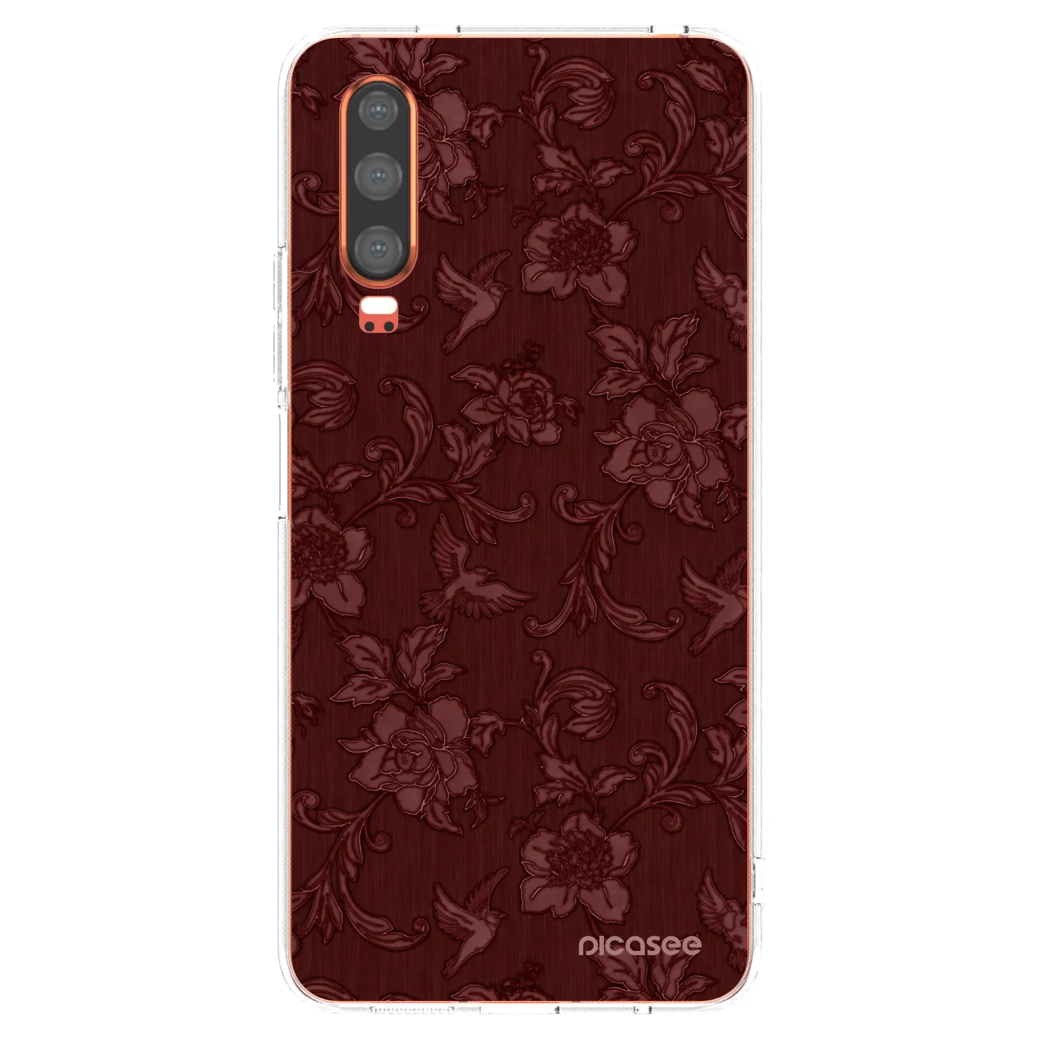Picasee διαφανής θήκη σιλικόνης Huawei P30 - Red Elegance