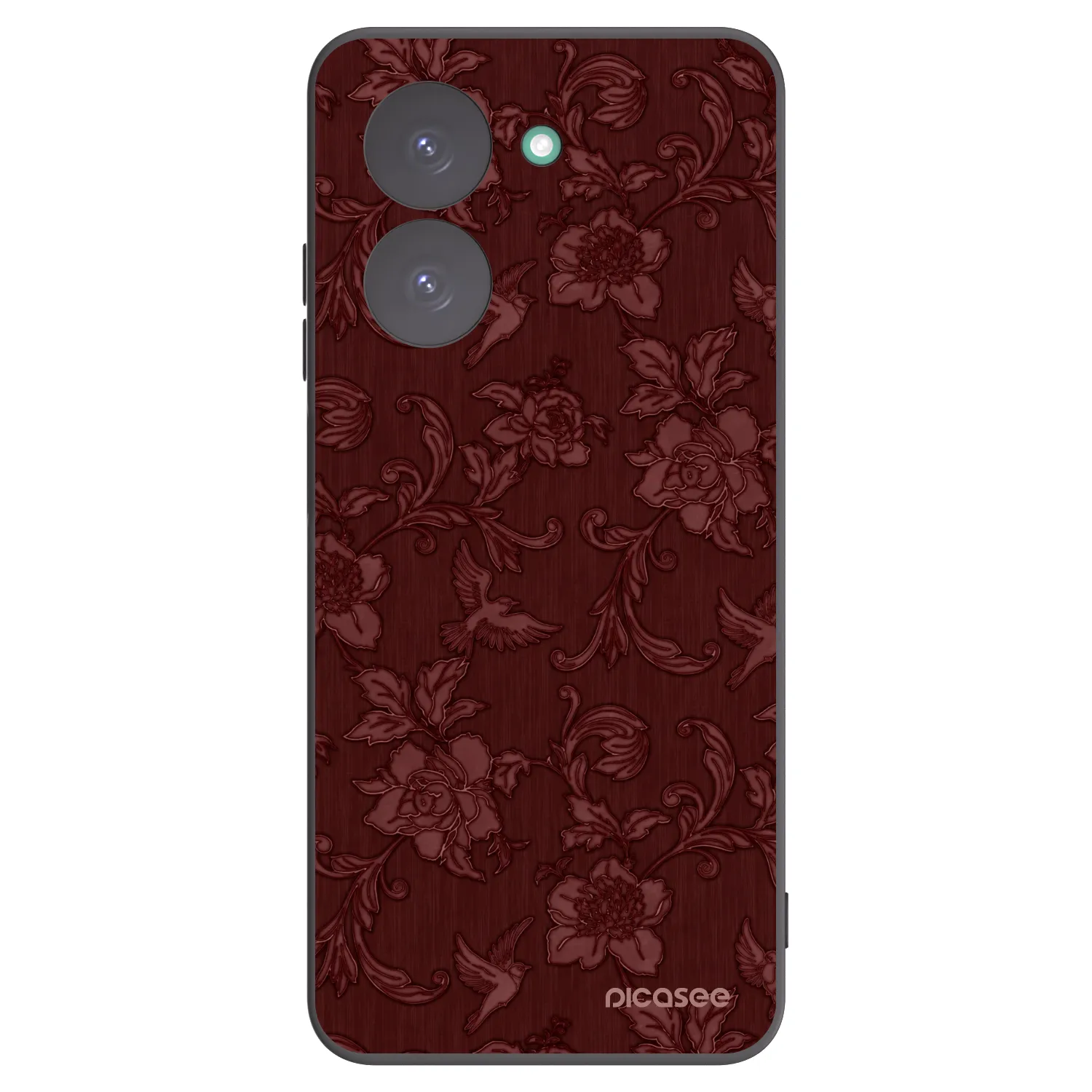 Picasee Μαύρη θήκη σιλικόνης για Xiaomi Redmi A5 - Red Elegance