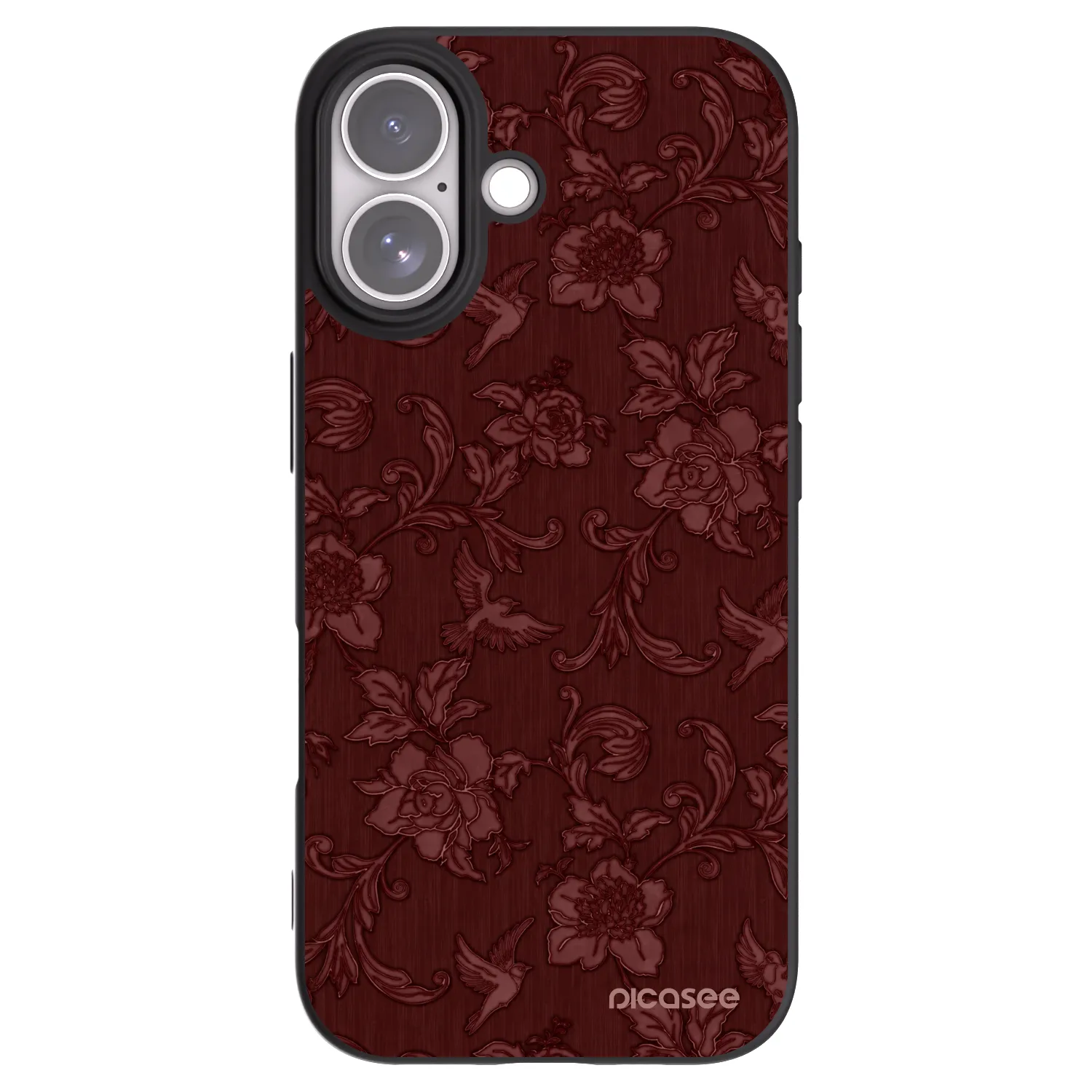 Picasee Μαύρη θήκη σιλικόνης για Apple iPhone 17 - Red Elegance