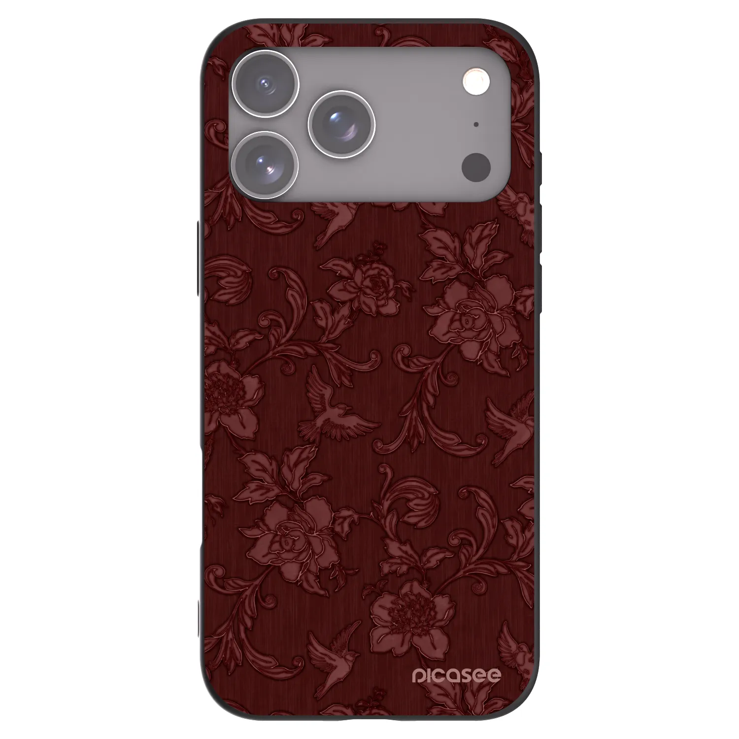 Picasee Μαύρη θήκη σιλικόνης για Apple iPhone 17 Pro Max - Red Elegance