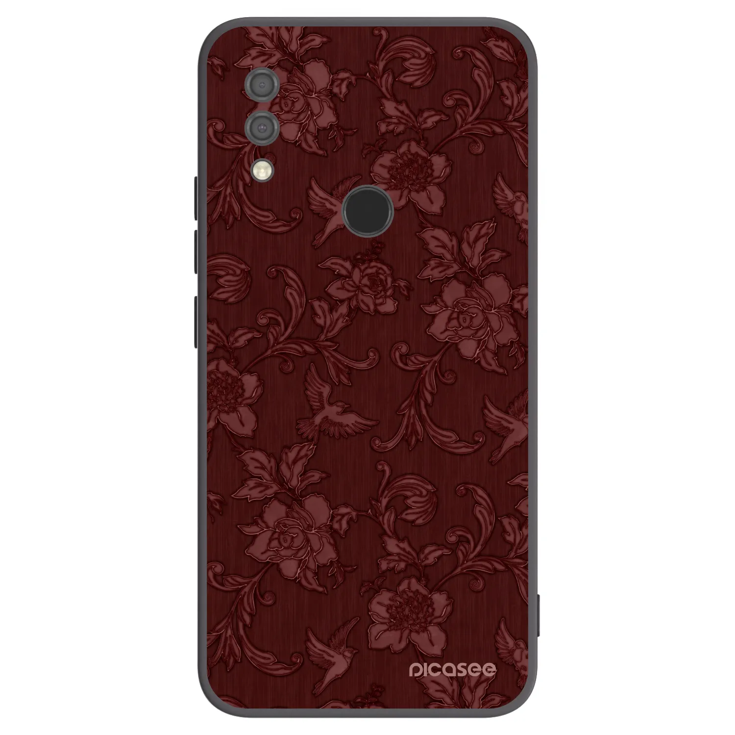 Picasee Μαύρη θήκη σιλικόνης για Xiaomi Redmi 7 - Red Elegance