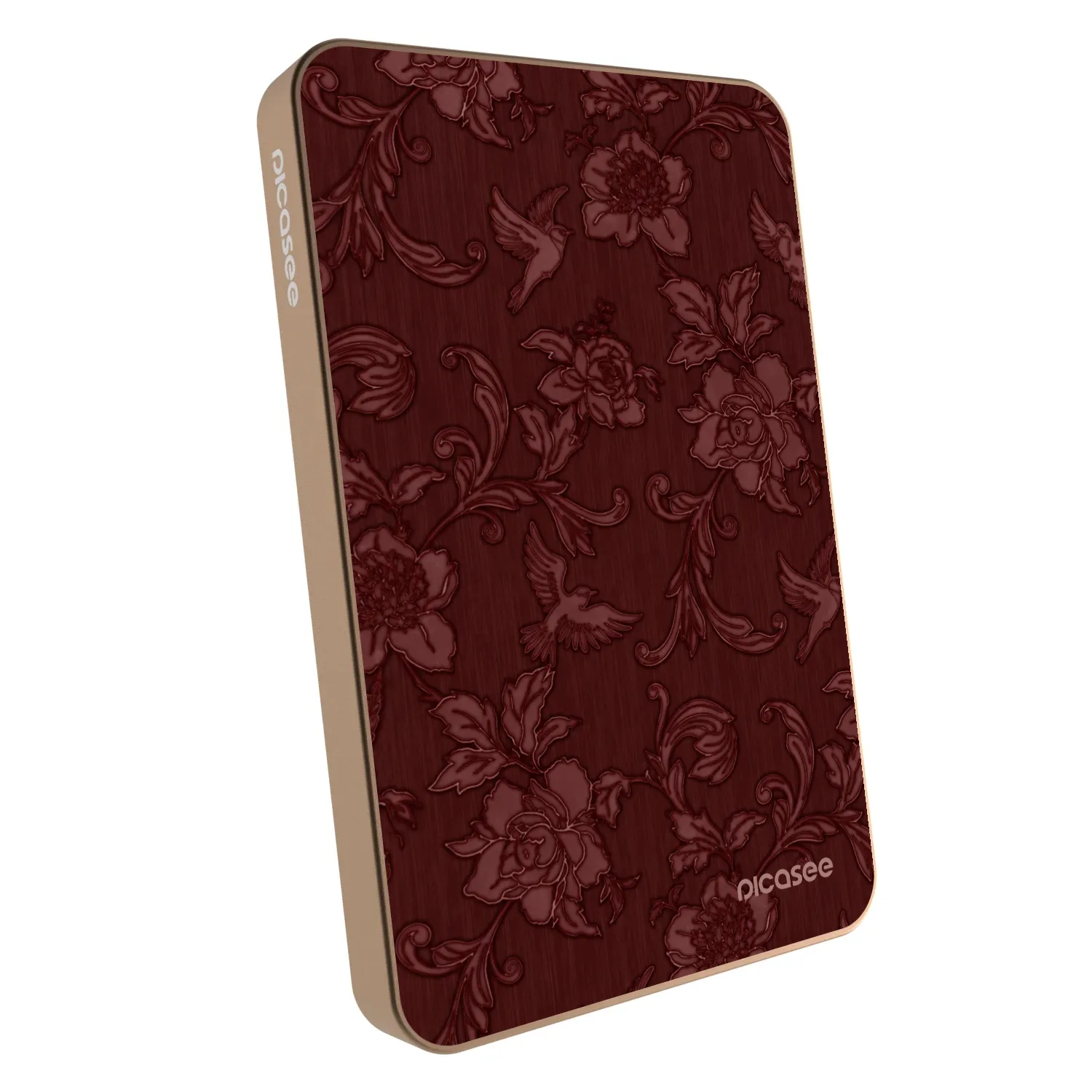 Picasee Powerbank με MagSafe 5 000 mAh Χρυσαφένιος - Red Elegance