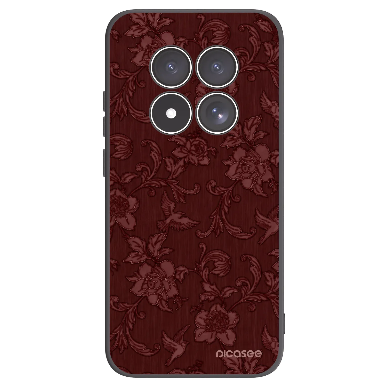 Picasee Μαύρη θήκη σιλικόνης για Xiaomi Redmi Note 15 Pro 4G - Red Elegance