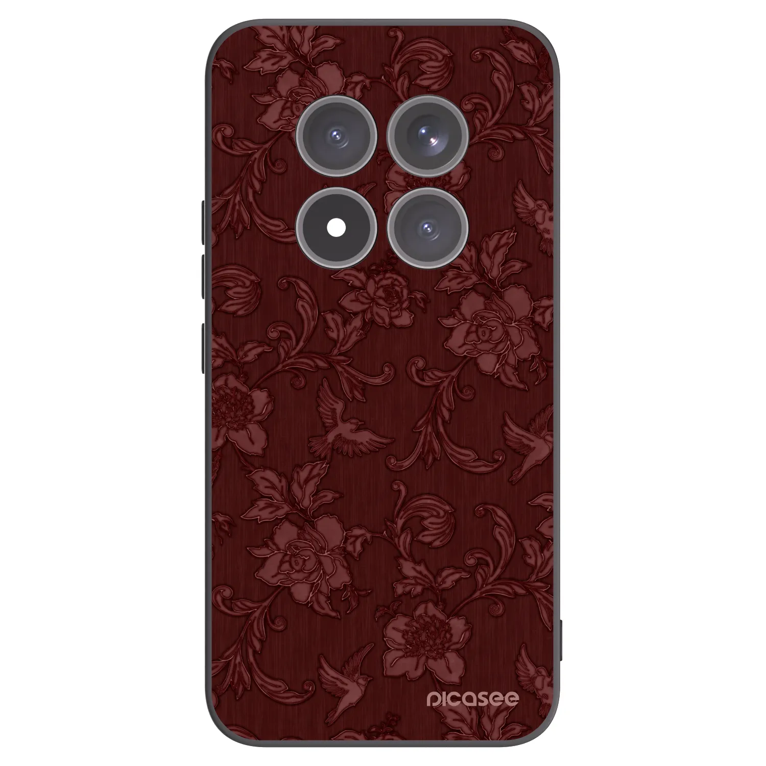 Picasee Μαύρη θήκη σιλικόνης για Xiaomi Redmi Note 15 Pro+ - Red Elegance