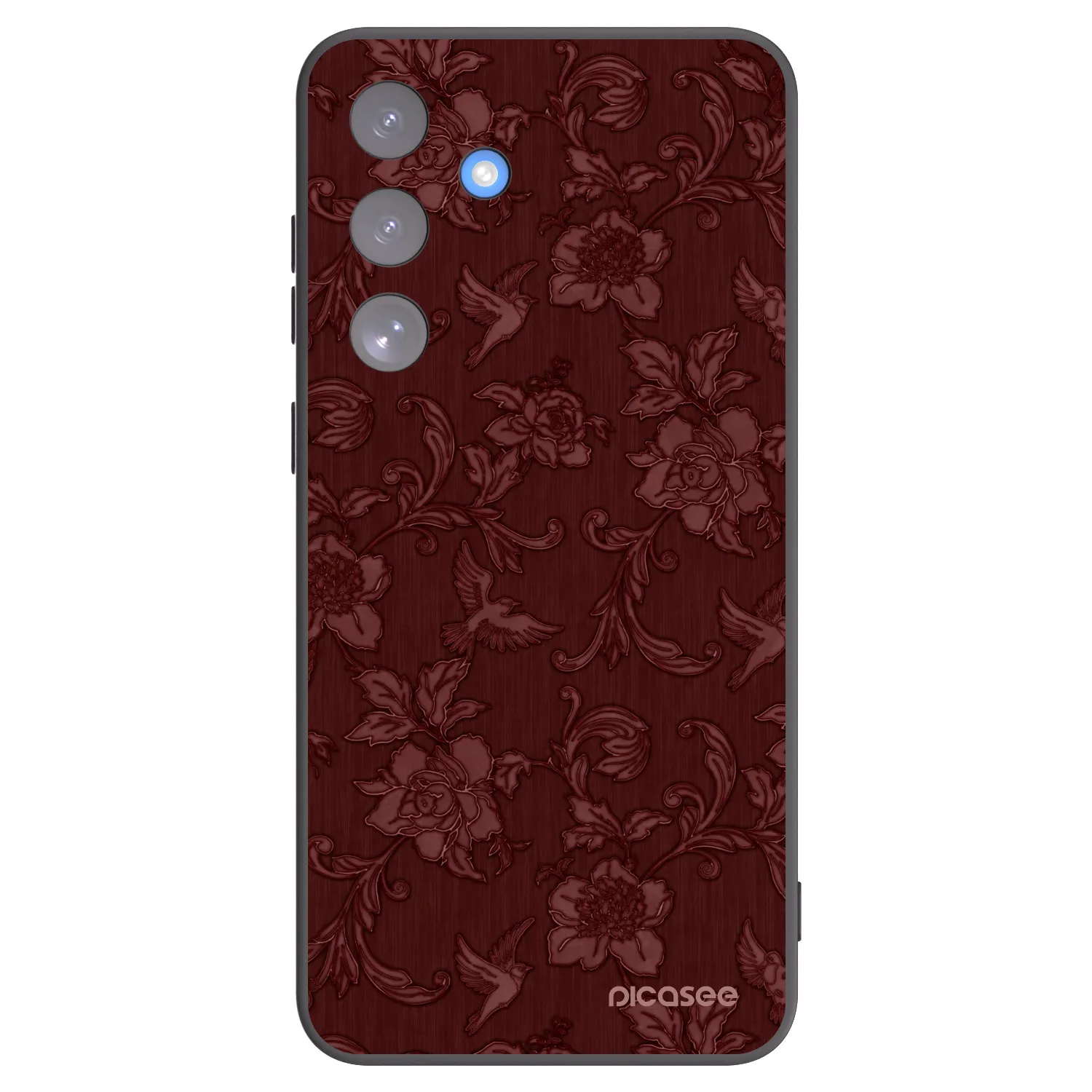 Picasee Μαύρη θήκη σιλικόνης για Samsung Galaxy S25 FE 5G - Red Elegance
