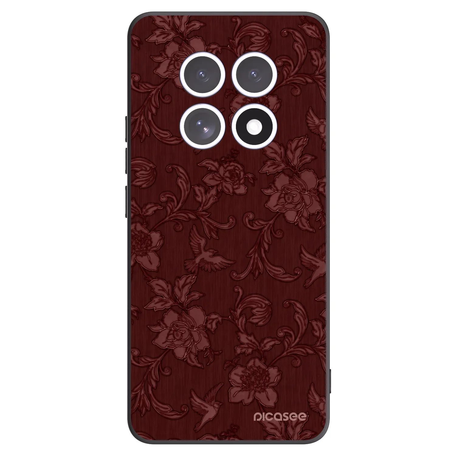 Picasee Μαύρη θήκη σιλικόνης για Xiaomi Redmi Note 15 4G - Red Elegance