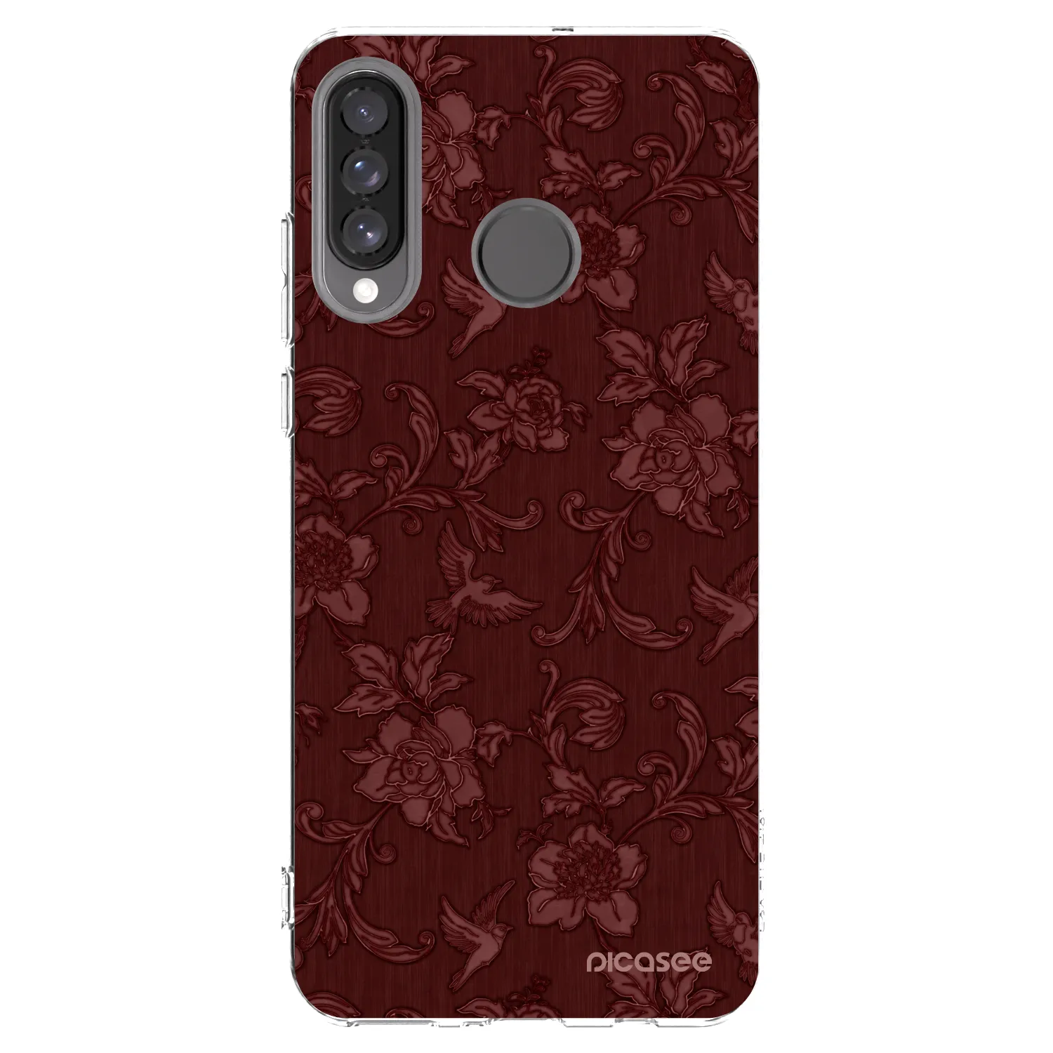 Picasee διαφανής θήκη σιλικόνης Huawei P30 Lite - Red Elegance