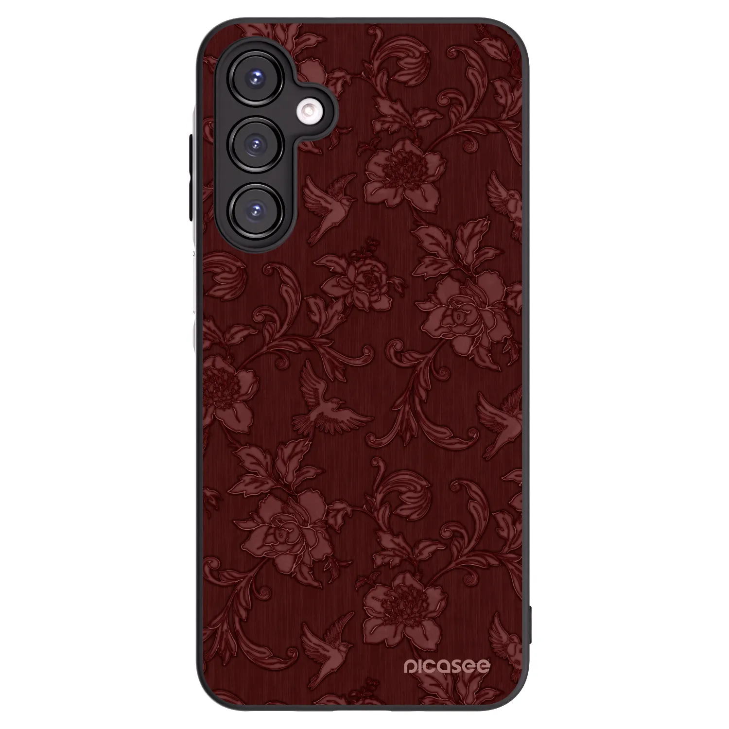 Picasee Μαύρη θήκη σιλικόνης για Samsung Galaxy A16 4G - Red Elegance