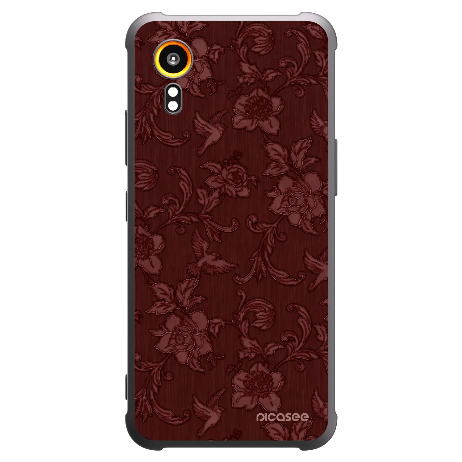 Picasee Μαύρη θήκη σιλικόνης για Samsung Galaxy XCover 7 - Red Elegance