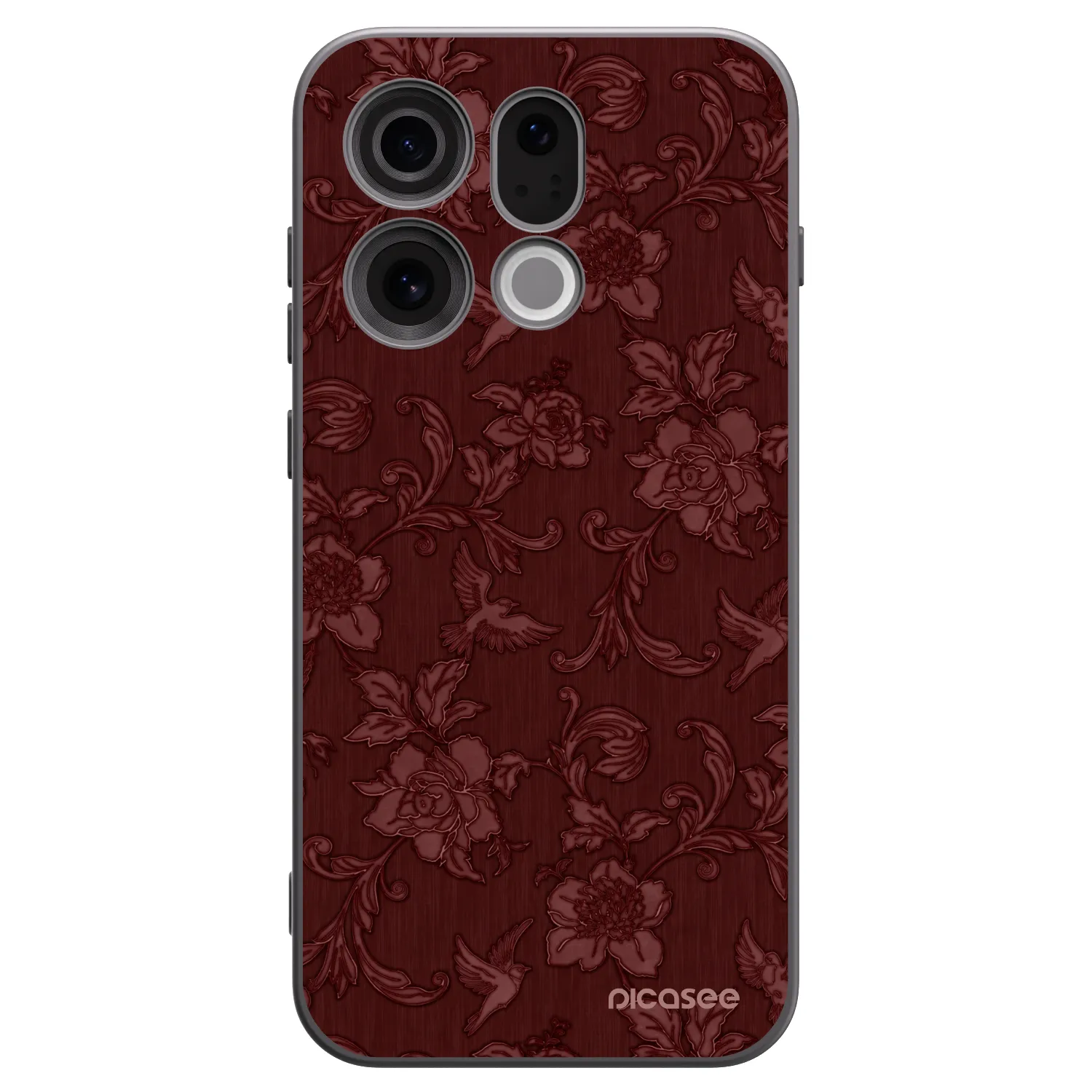 Picasee Μαύρη θήκη σιλικόνης για OPPO Find X9 - Red Elegance