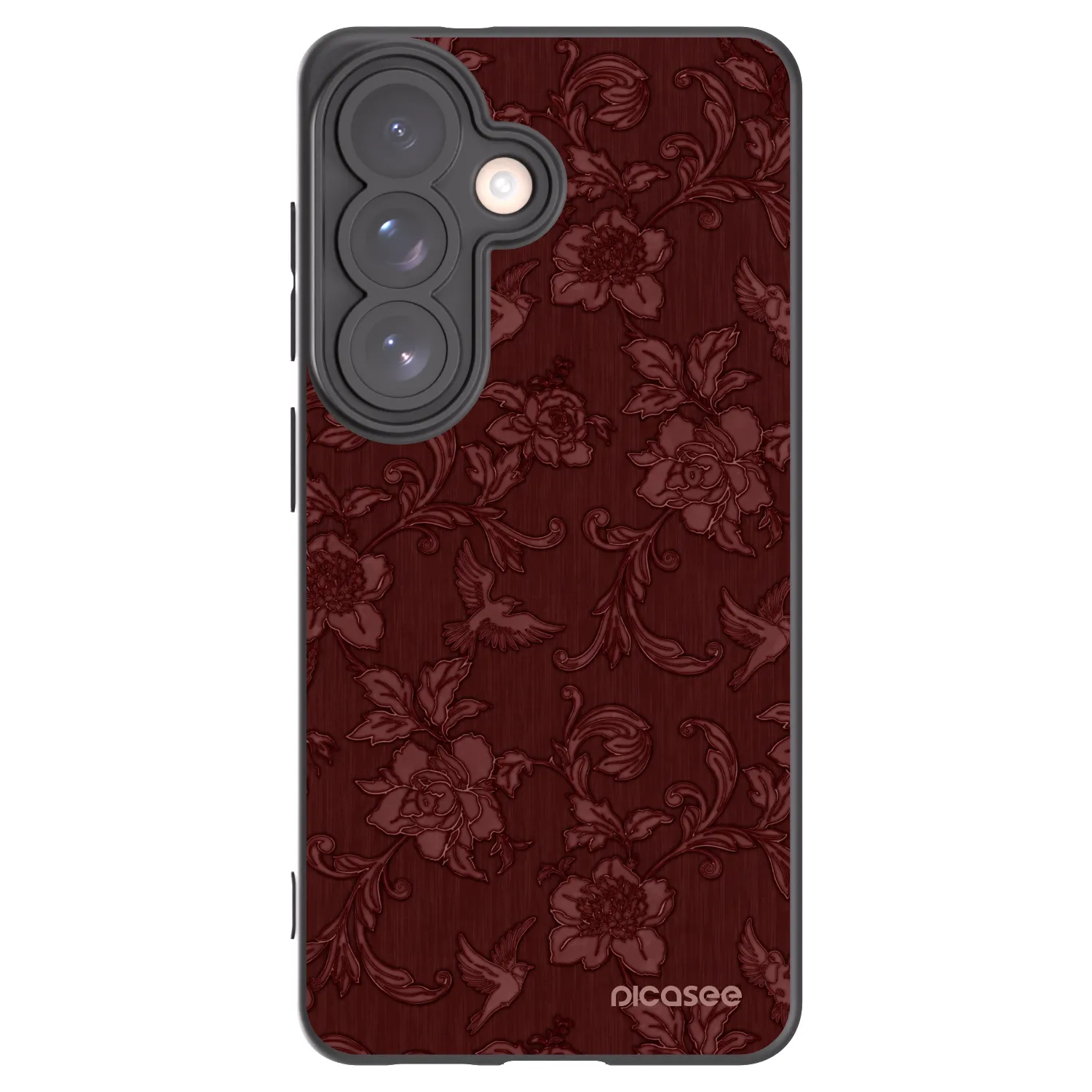 Picasee Μαύρη θήκη σιλικόνης για Samsung Galaxy S26 - Red Elegance
