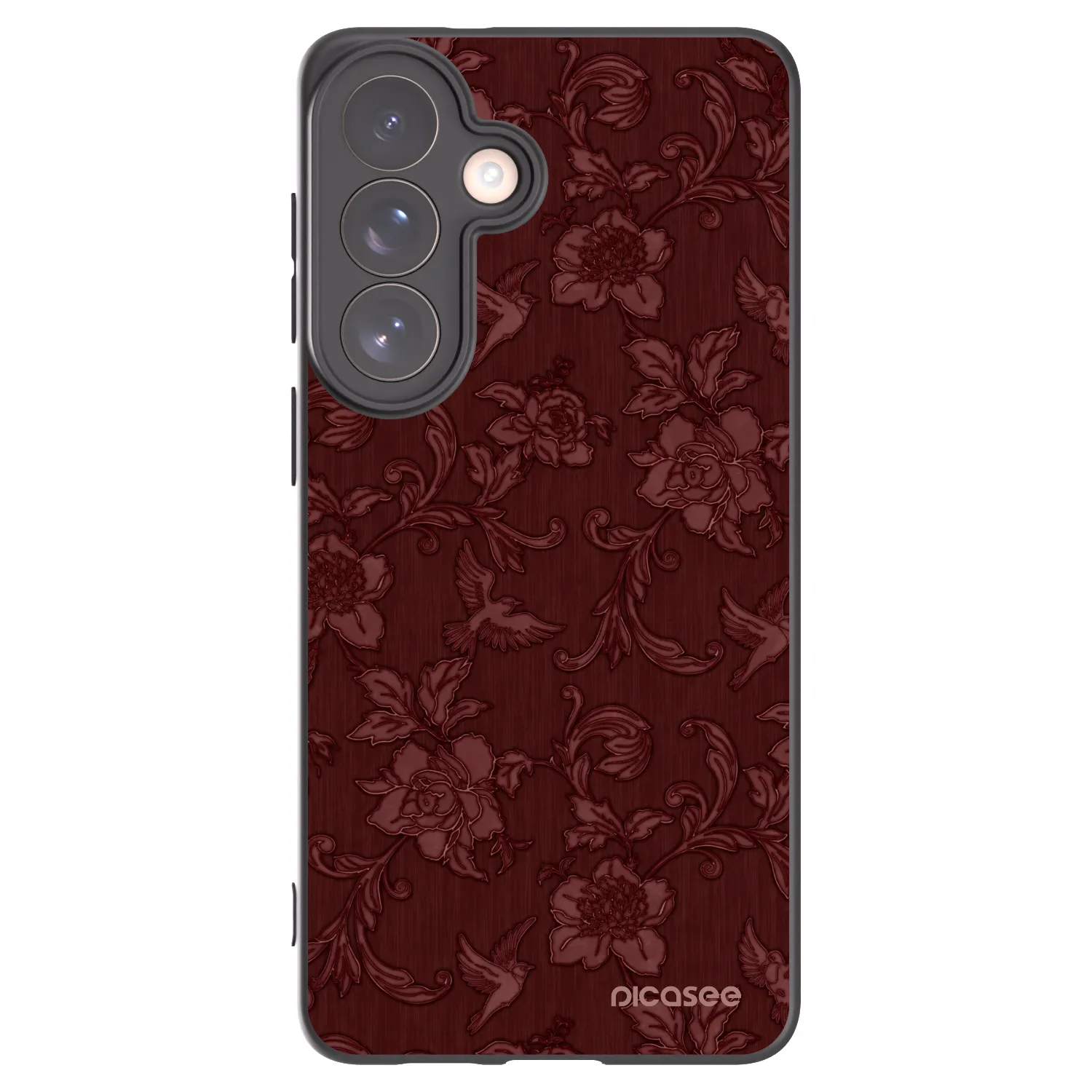Picasee Μαύρη θήκη σιλικόνης για Samsung Galaxy S26+ - Red Elegance