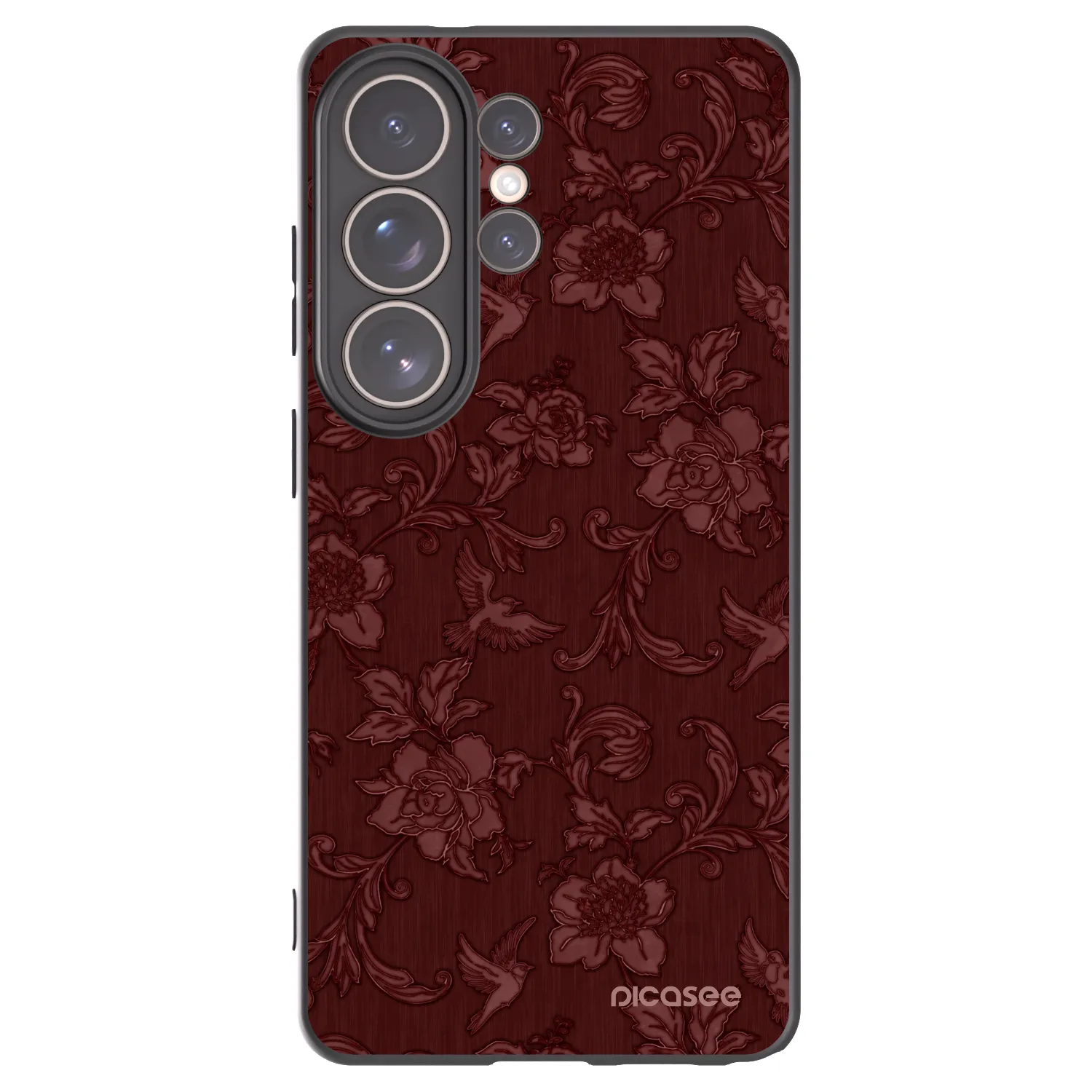 Picasee Μαύρη θήκη σιλικόνης για Samsung Galaxy S26 Ultra - Red Elegance