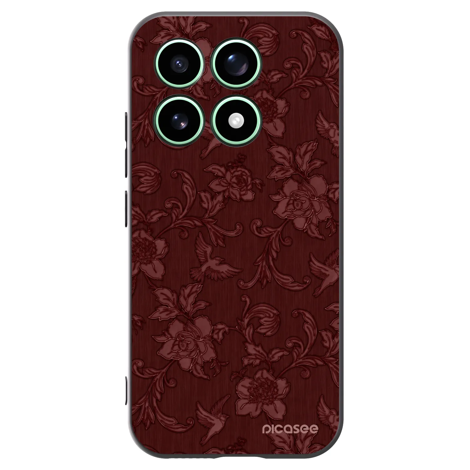 Picasee Μαύρη θήκη σιλικόνης για Xiaomi 17 - Red Elegance