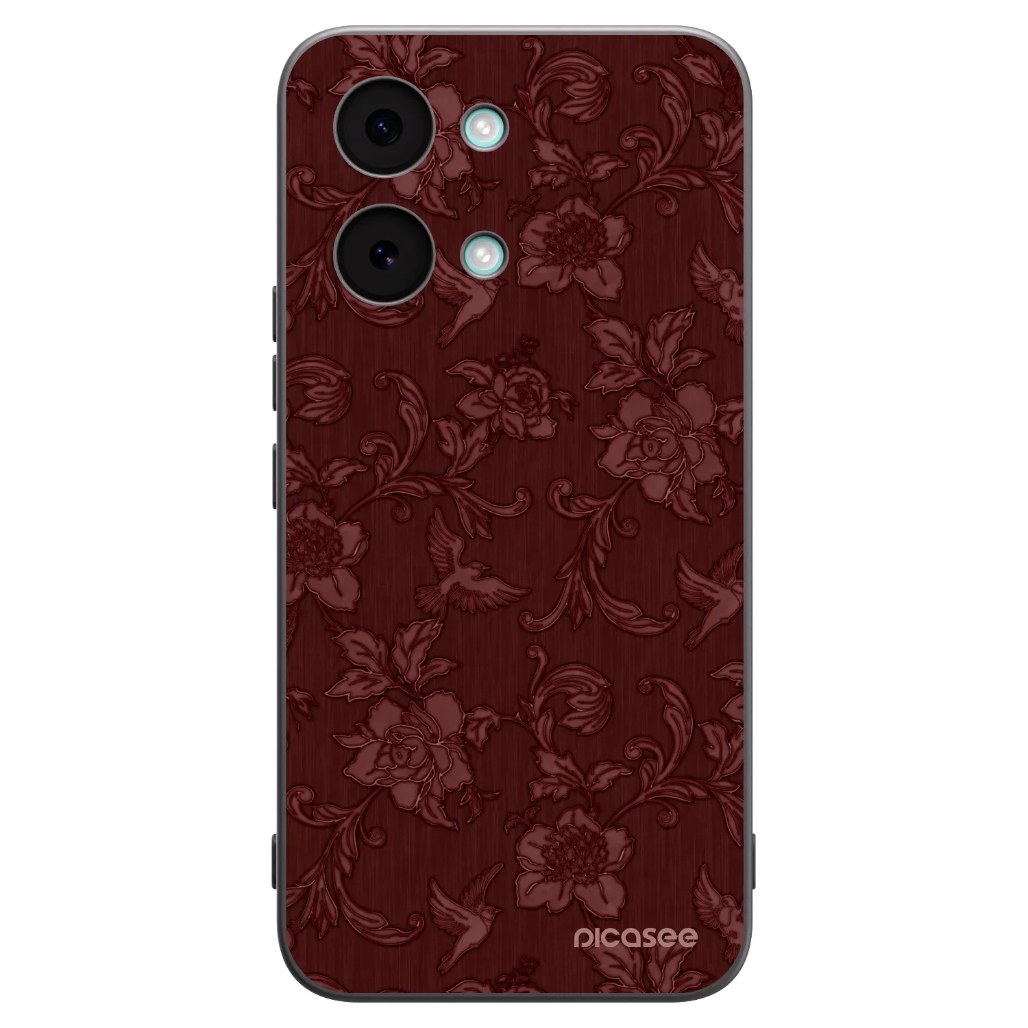 Picasee Μαύρη θήκη σιλικόνης για Xiaomi Poco X8 Pro Max - Red Elegance