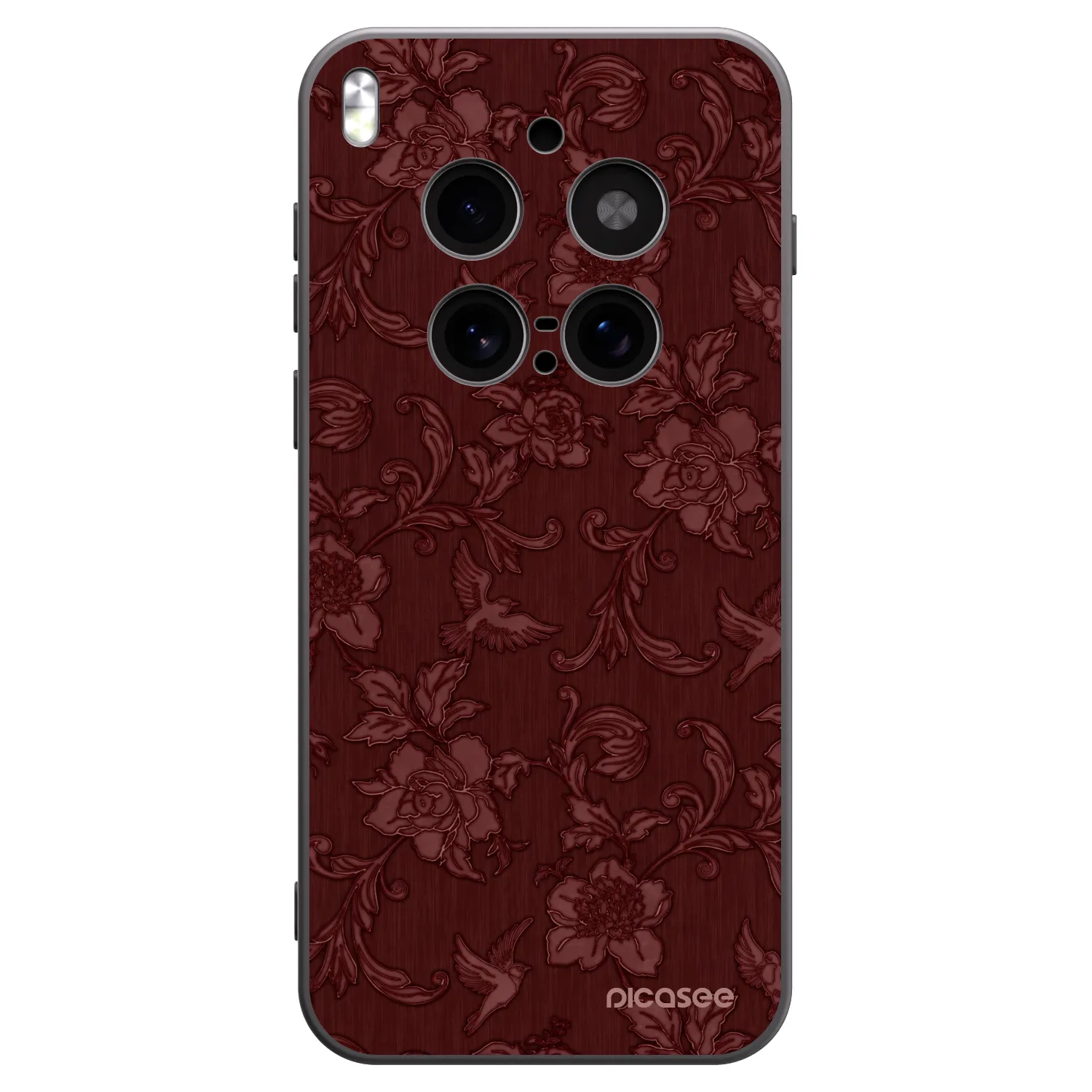 Picasee Μαύρη θήκη σιλικόνης για Vivo X300 Pro - Red Elegance