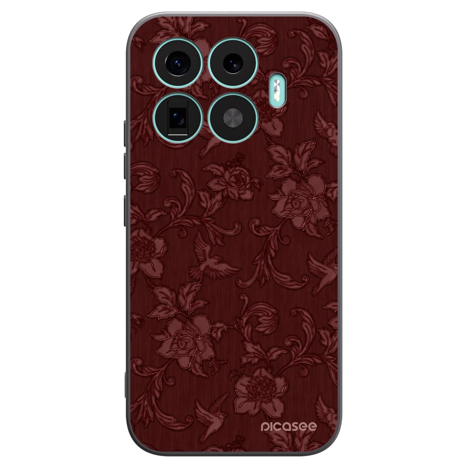 Picasee Μαύρη θήκη σιλικόνης για Xiaomi 17T - Red Elegance