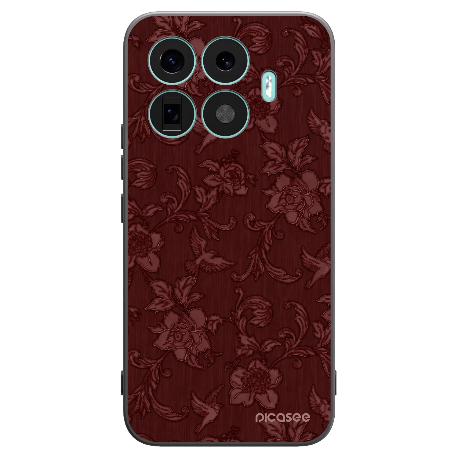Picasee Μαύρη θήκη σιλικόνης για Xiaomi 17T Pro - Red Elegance