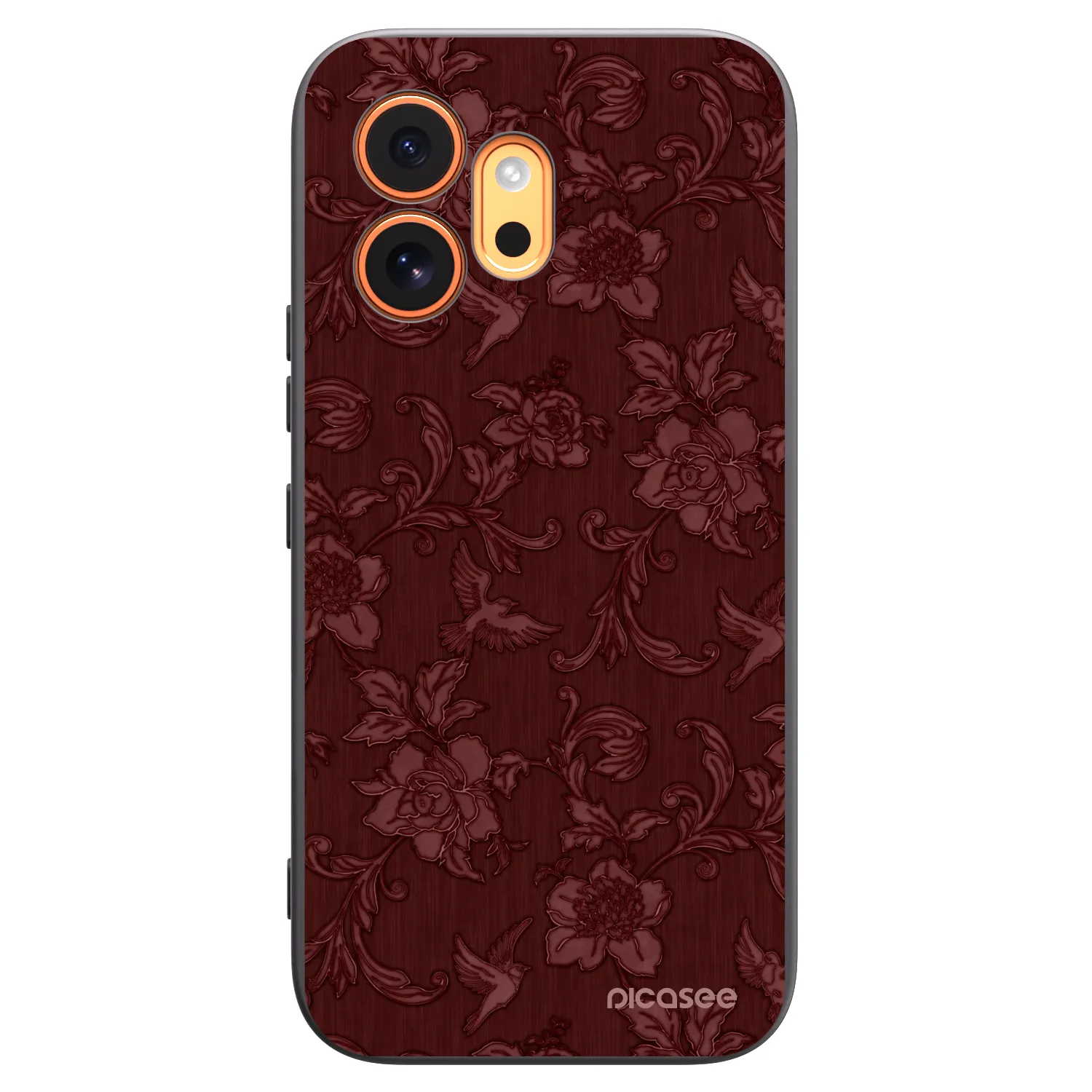 Picasee Μαύρη θήκη σιλικόνης για Honor 600 - Red Elegance