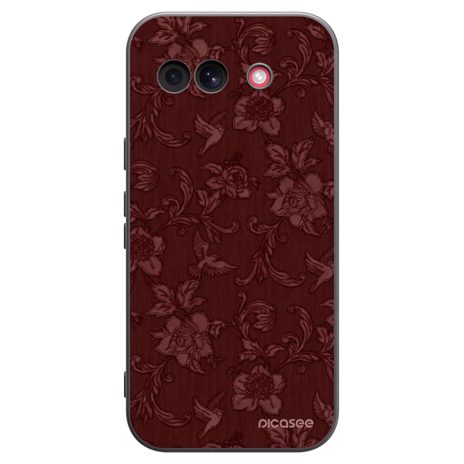 Picasee Μαύρη θήκη σιλικόνης για Google Pixel 10a - Red Elegance