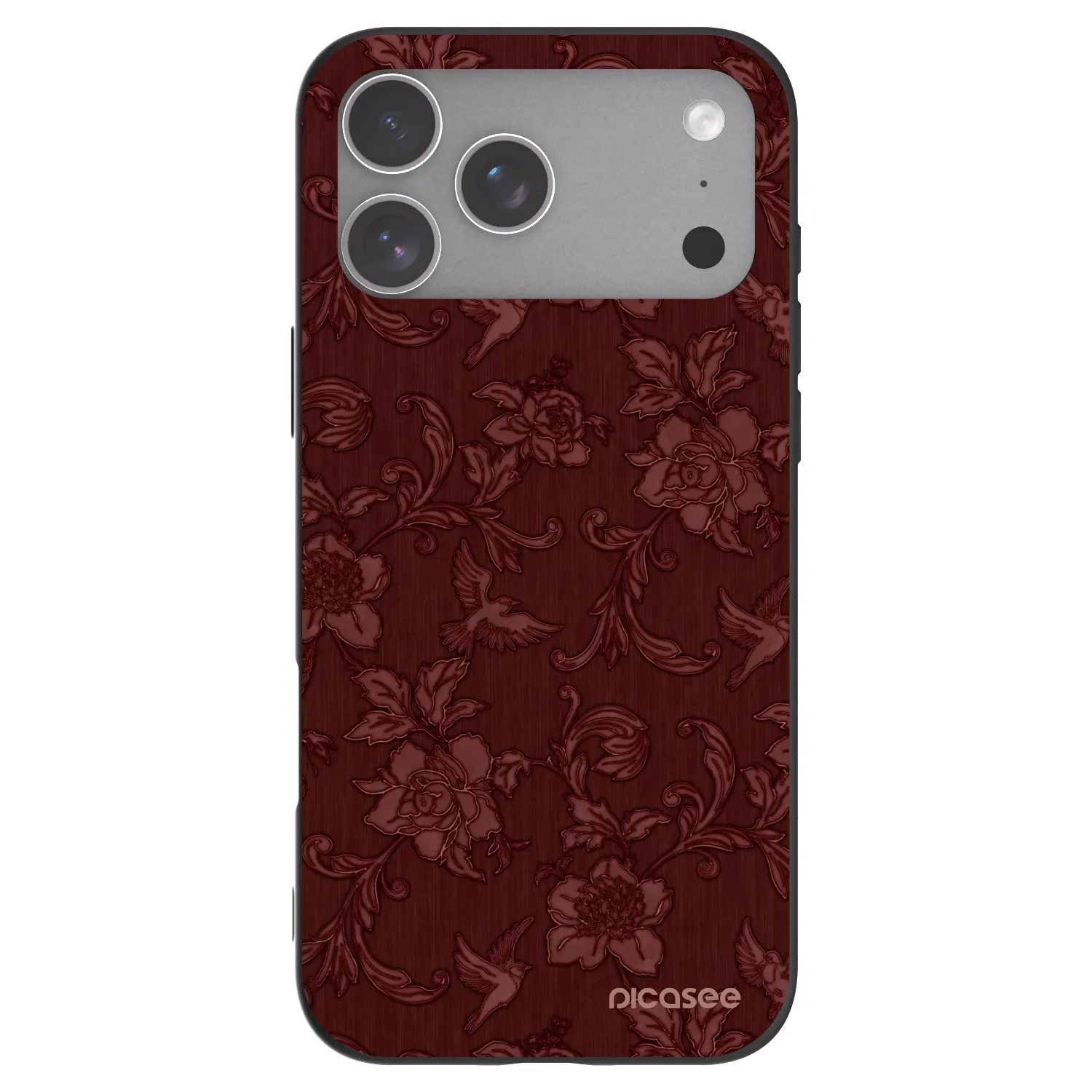 Picasee Μαύρη θήκη σιλικόνης για Apple iPhone 18 Pro Max - Red Elegance