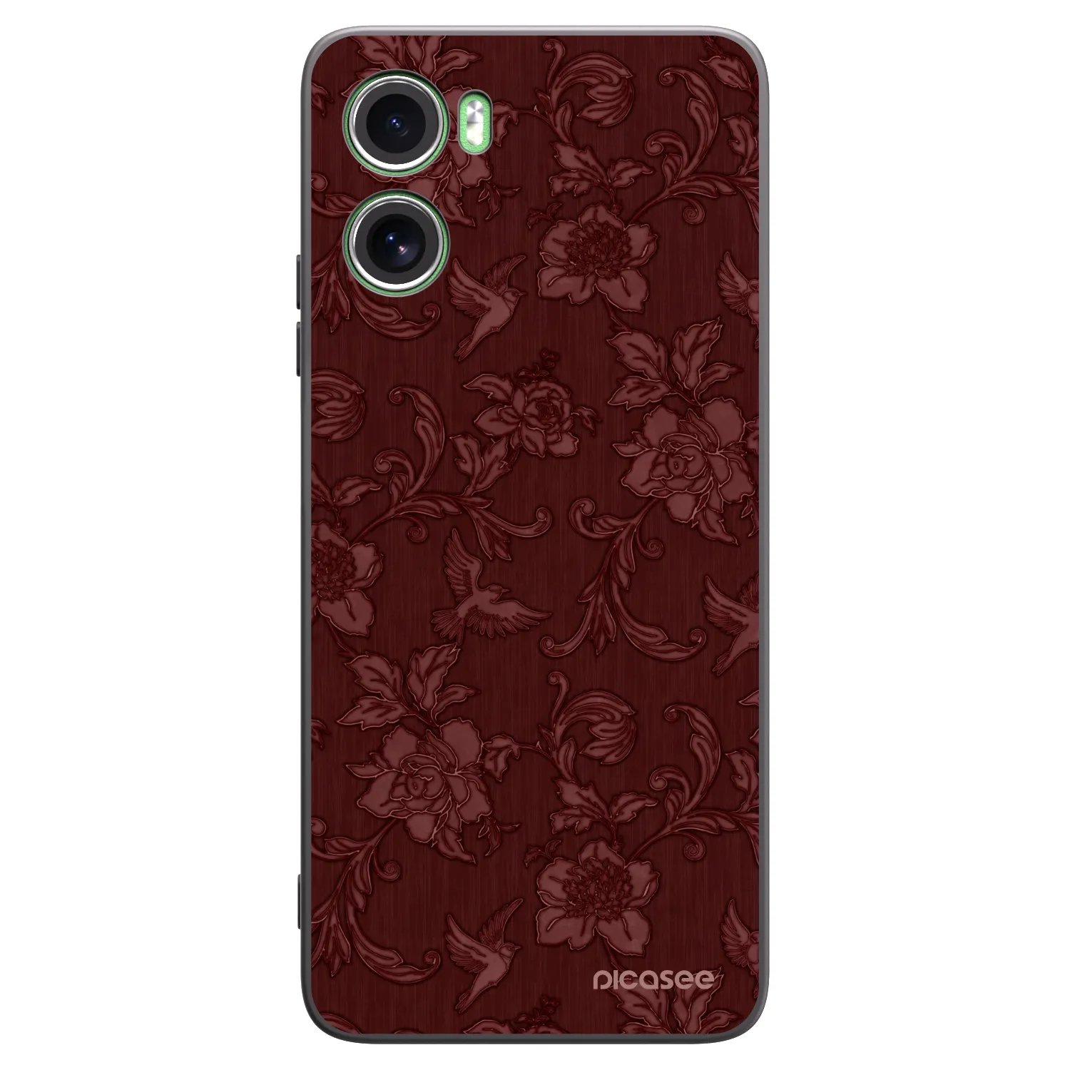 Picasee Μαύρη θήκη σιλικόνης για Motorola Moto G06 - Red Elegance