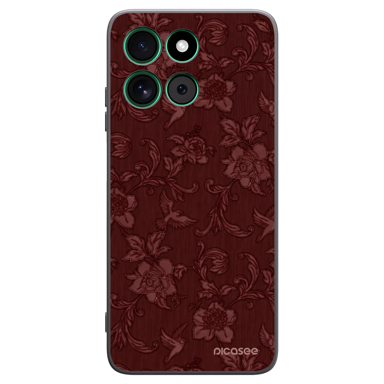 Picasee Μαύρη θήκη σιλικόνης για Motorola Moto G57 Power - Red Elegance