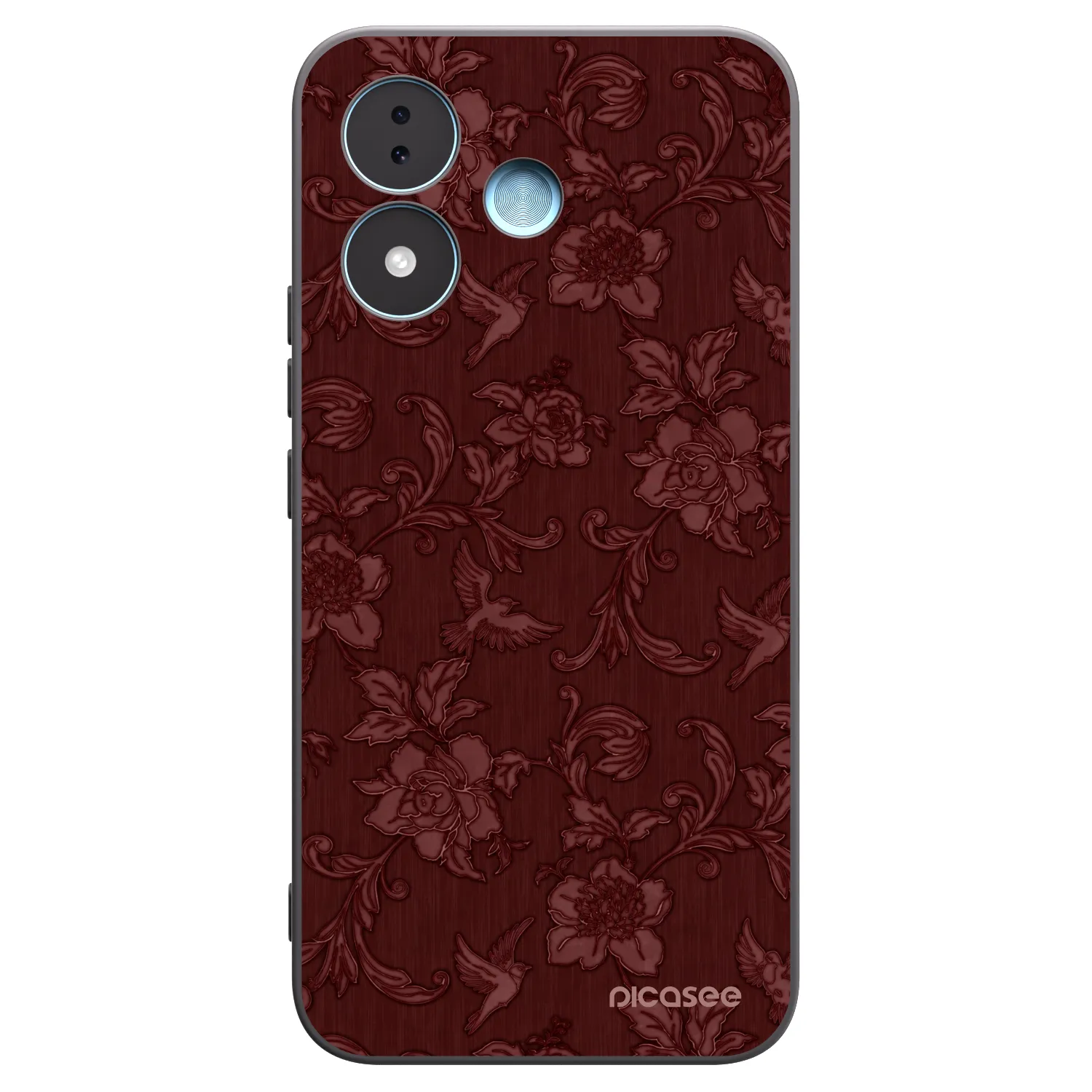 Picasee Μαύρη θήκη σιλικόνης για Xiaomi Redmi Note 17 5G - Red Elegance