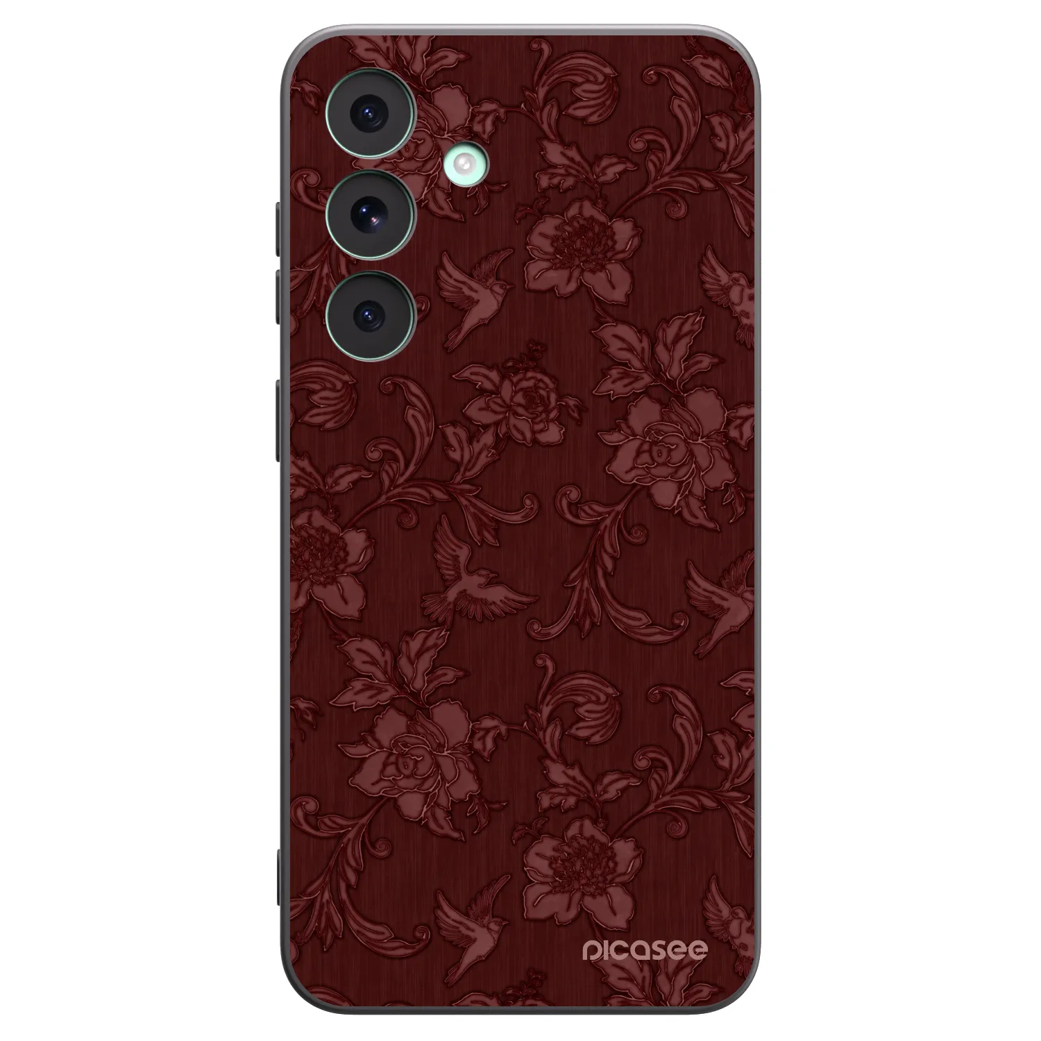 Picasee Μαύρη θήκη σιλικόνης για Samsung Galaxy S26 FE - Red Elegance