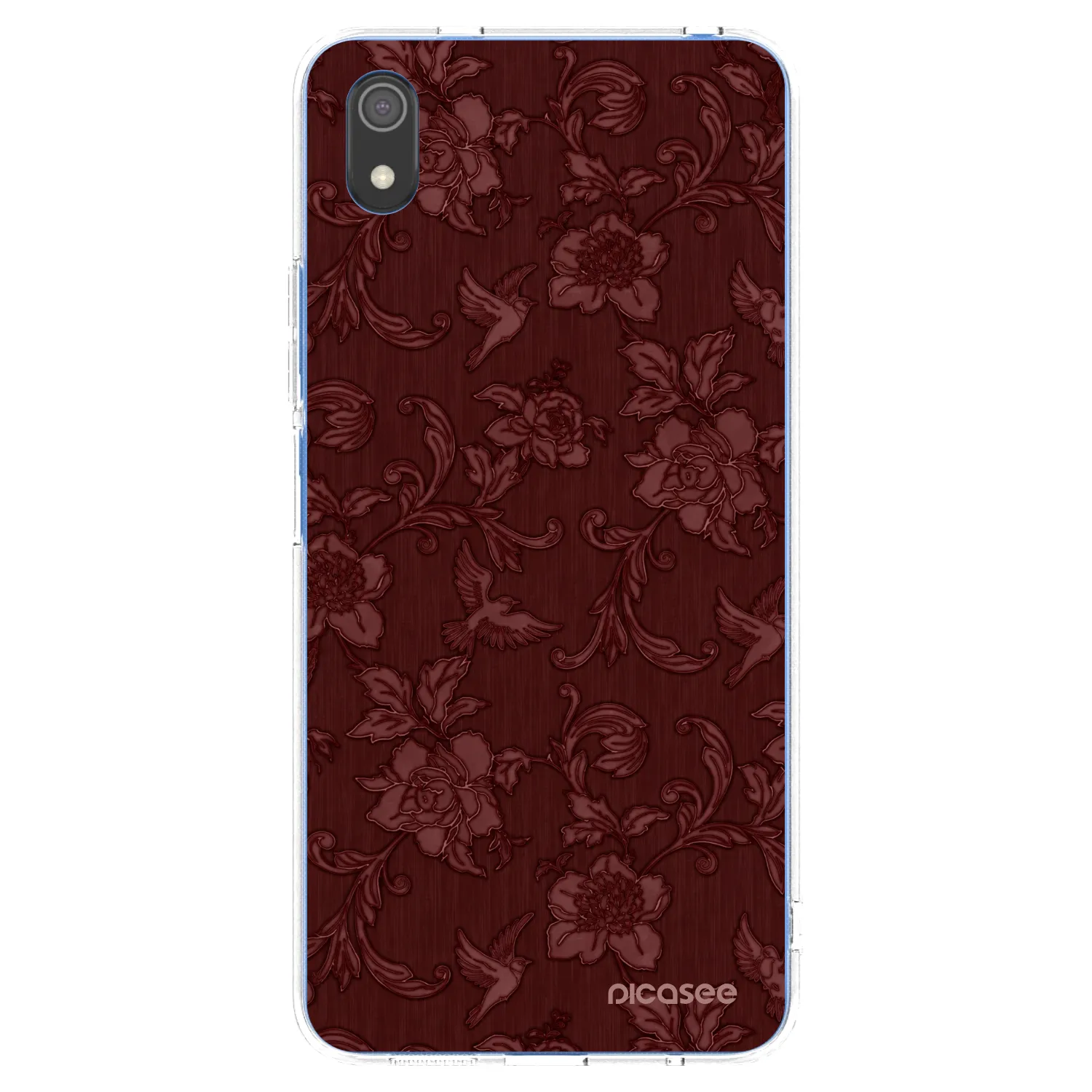 Picasee διαφανής θήκη σιλικόνης Xiaomi Redmi 7A - Red Elegance
