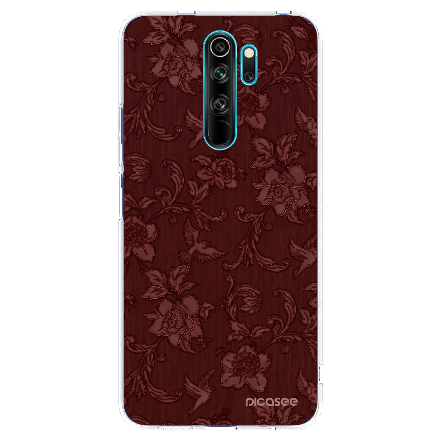Picasee διαφανής θήκη σιλικόνης Xiaomi Redmi Note 8 Pro - Red Elegance