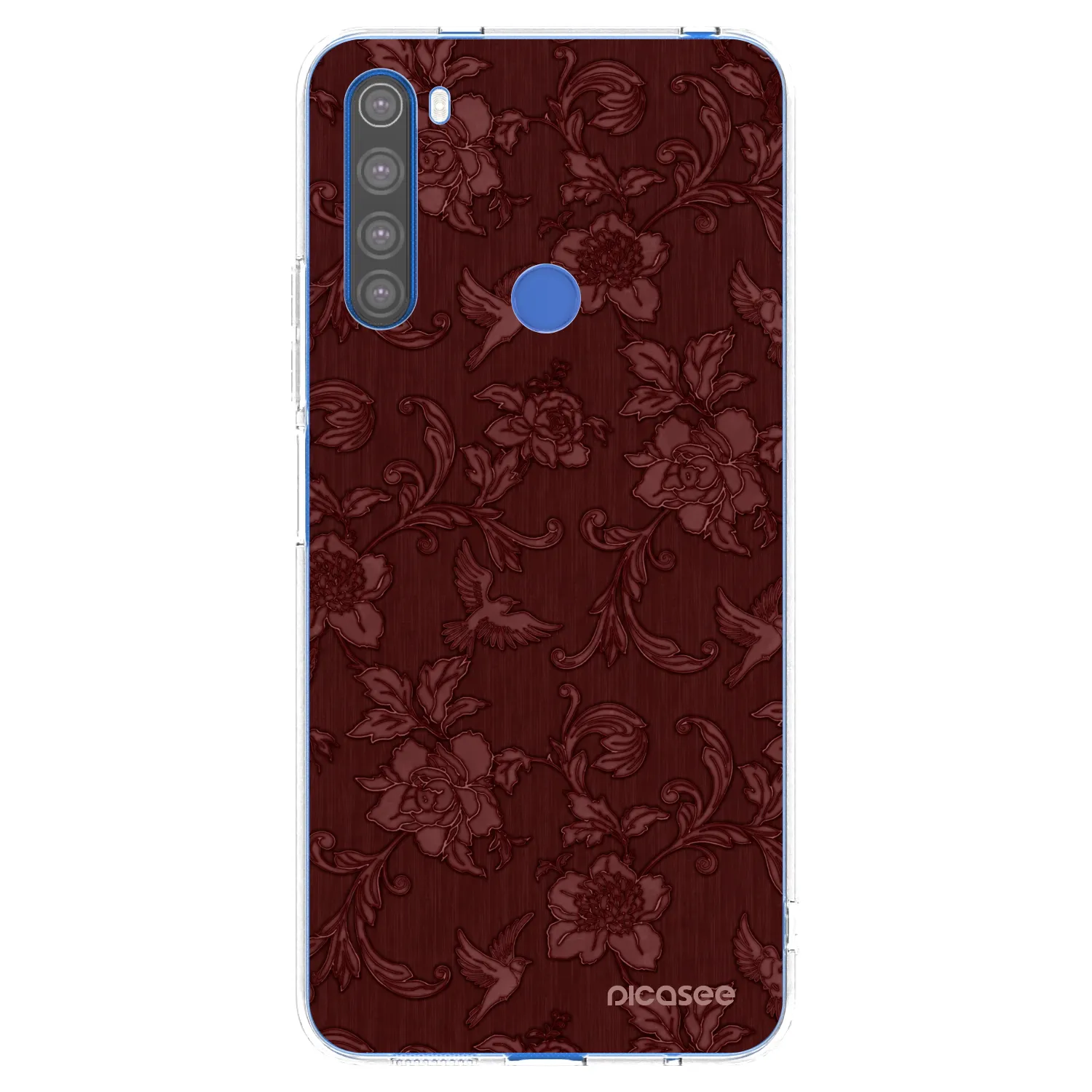 Picasee διαφανής θήκη σιλικόνης Xiaomi Redmi Note 8T - Red Elegance