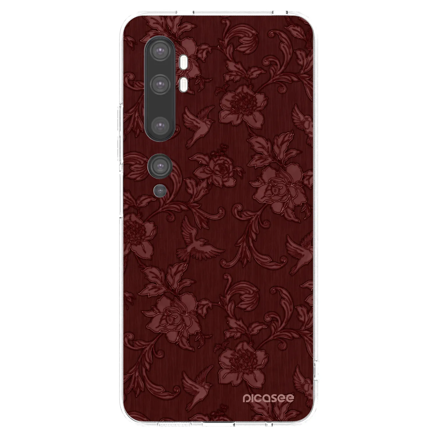 Picasee διαφανής θήκη σιλικόνης Xiaomi Mi Note 10 (Pro) - Red Elegance
