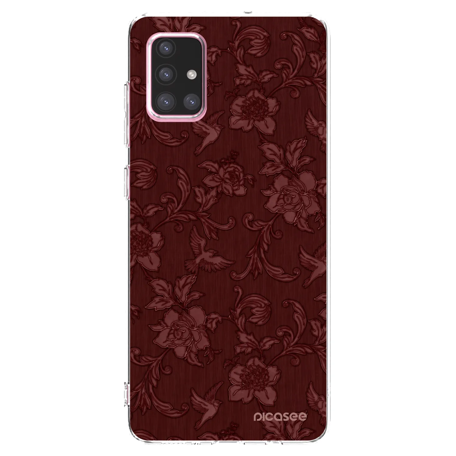 Picasee διαφανής θήκη σιλικόνης Samsung Galaxy A71 A715F - Red Elegance
