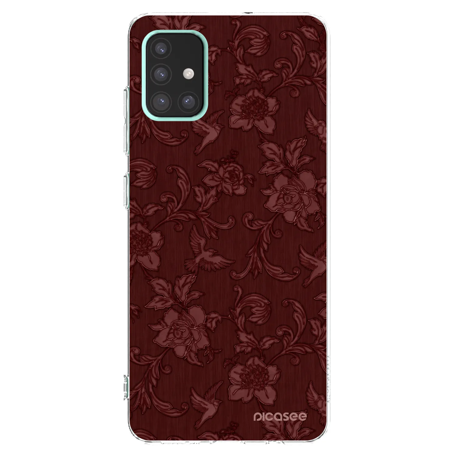 Picasee διαφανής θήκη σιλικόνης Samsung Galaxy A51 A515F - Red Elegance