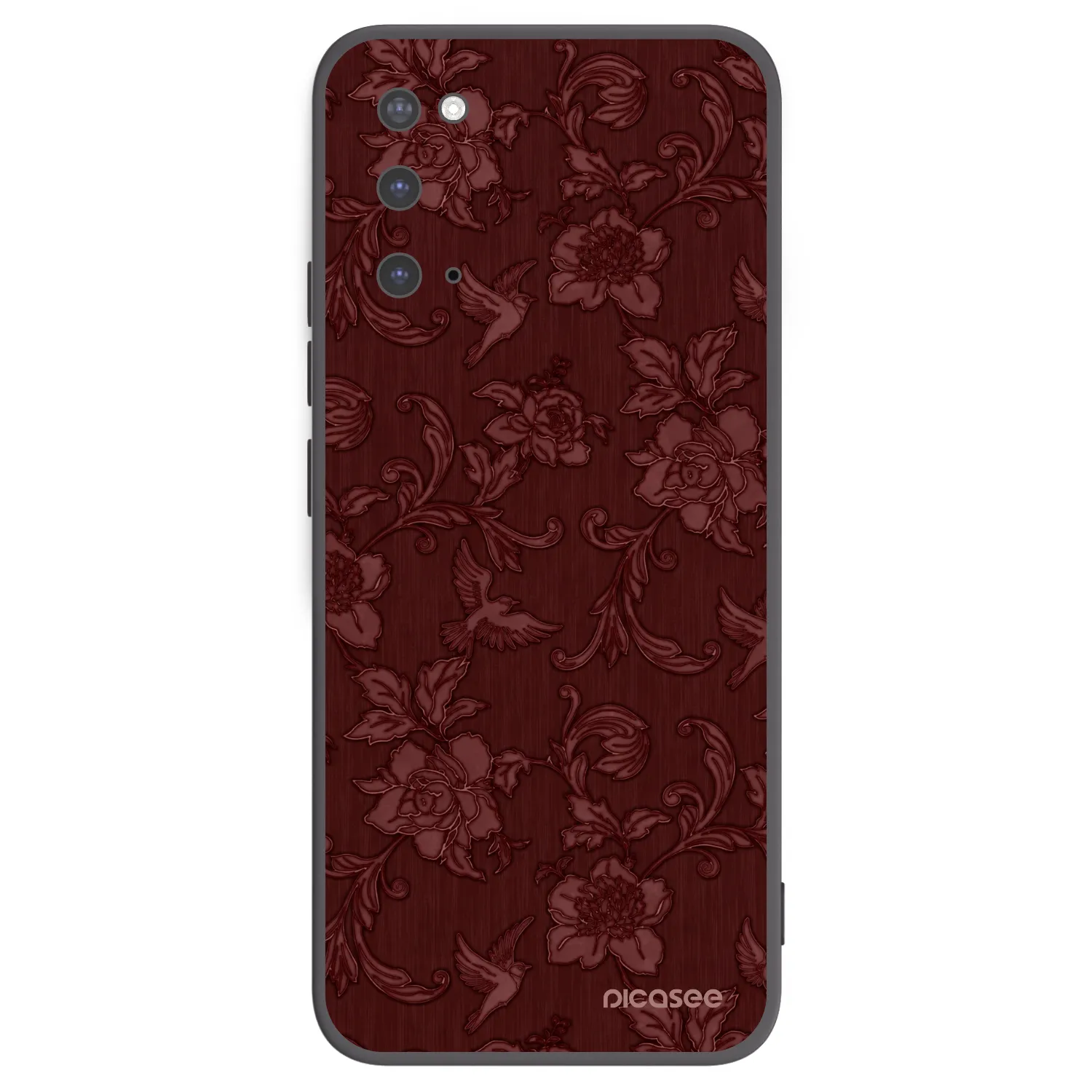 Picasee Μαύρη θήκη σιλικόνης για Samsung Galaxy S20 G980F - Red Elegance
