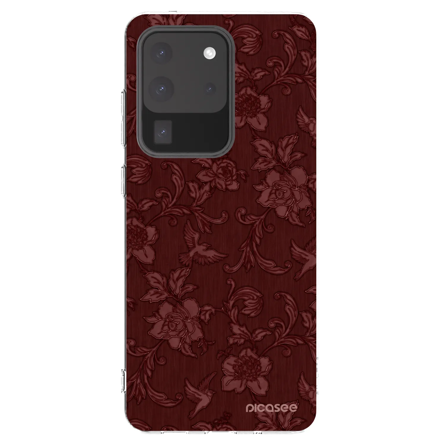 Picasee διαφανής θήκη σιλικόνης Samsung Galaxy S20 Ultra 5G G988F - Red Elegance